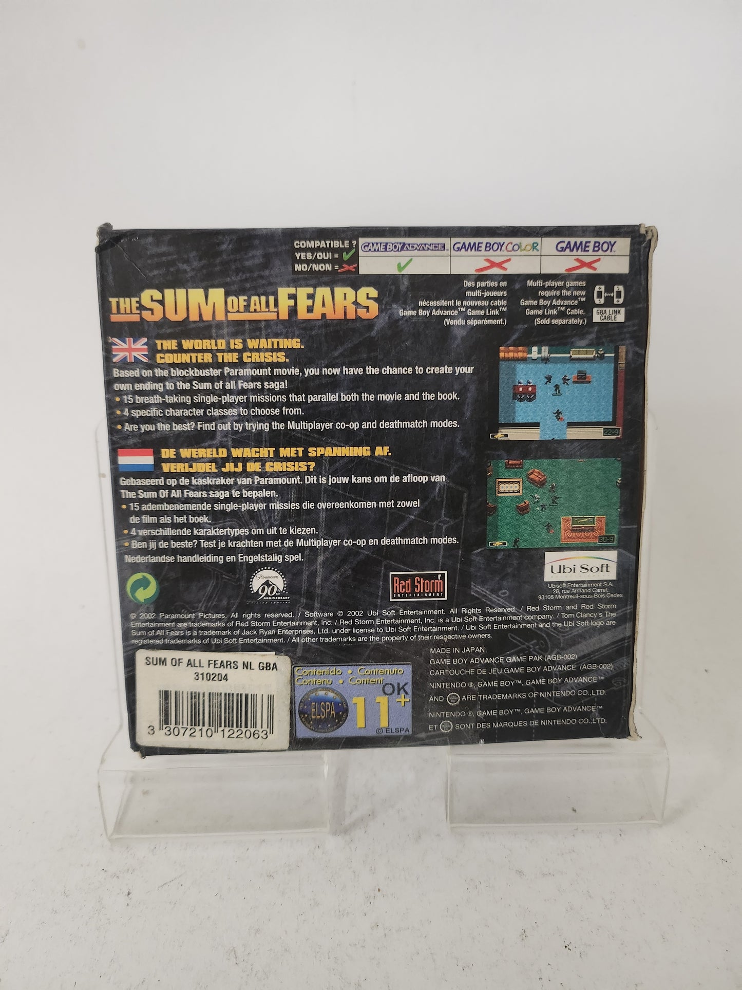The Sum of All Fears Boxed Game Boy Advance