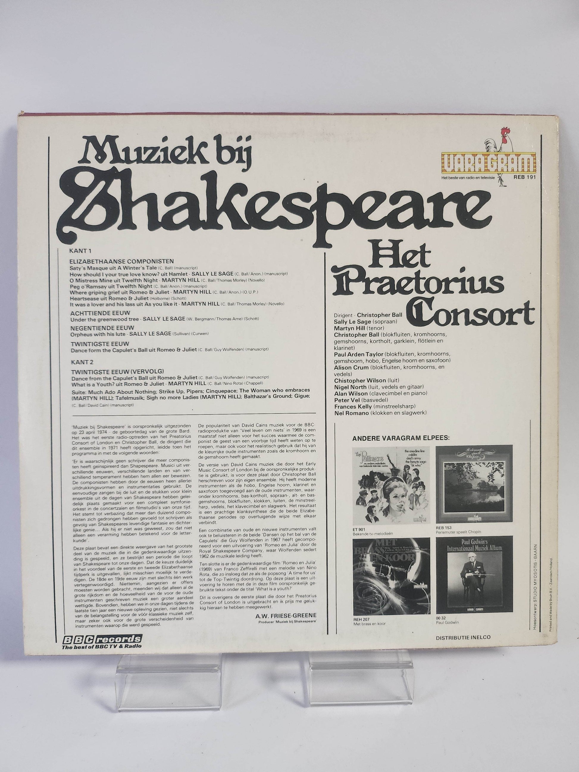 Muziek bij Shakespeare: Het Praetorius Consort LP Vinyl - Feniks Gameshop