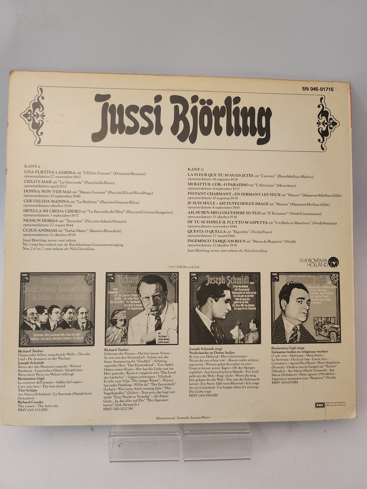 Jussi Björling zingt Aria's van.... LP Vinyl