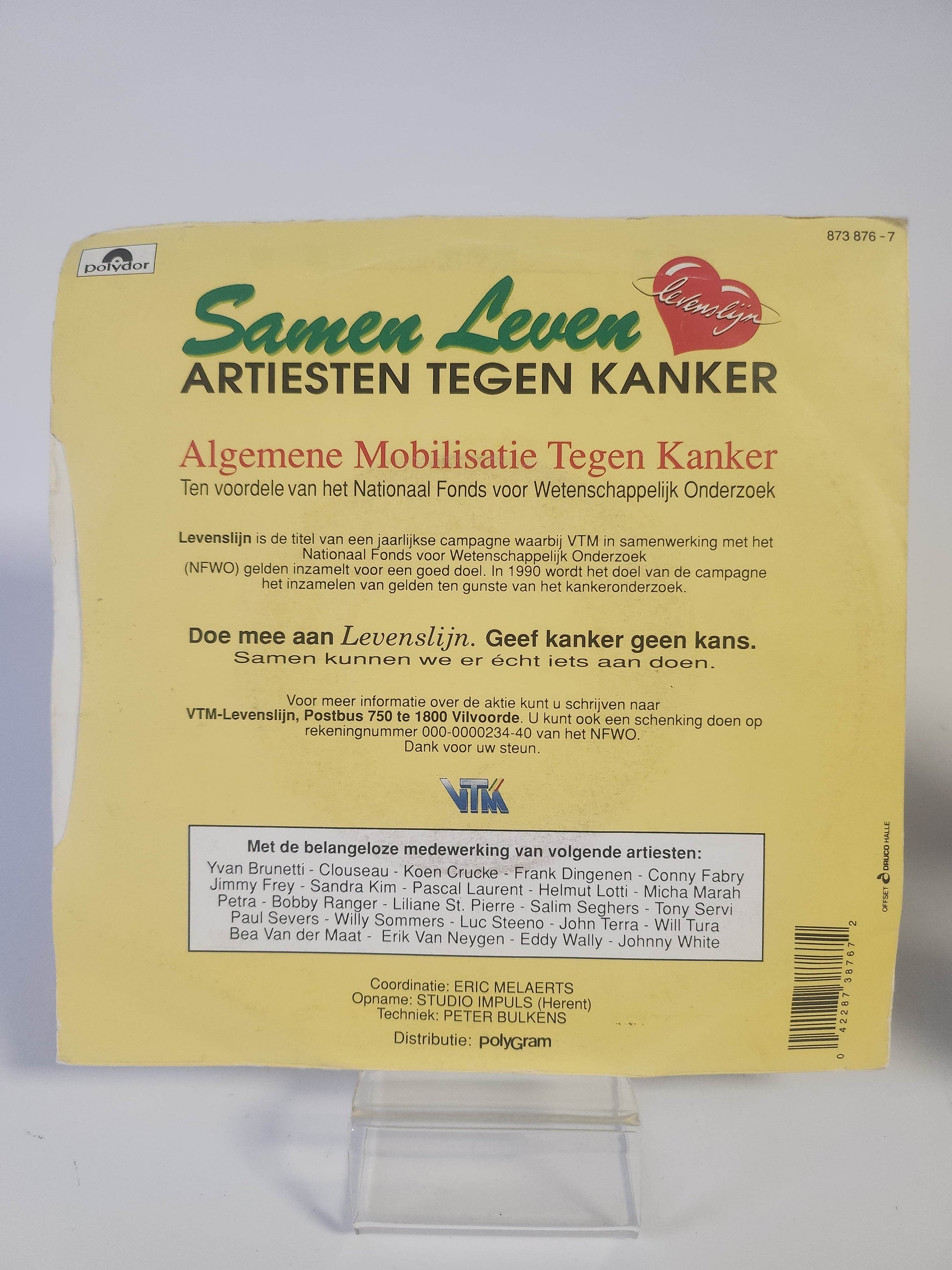 Artiesten tegen Kanker: Samen Leven Single Vinyl - Feniks Gameshop