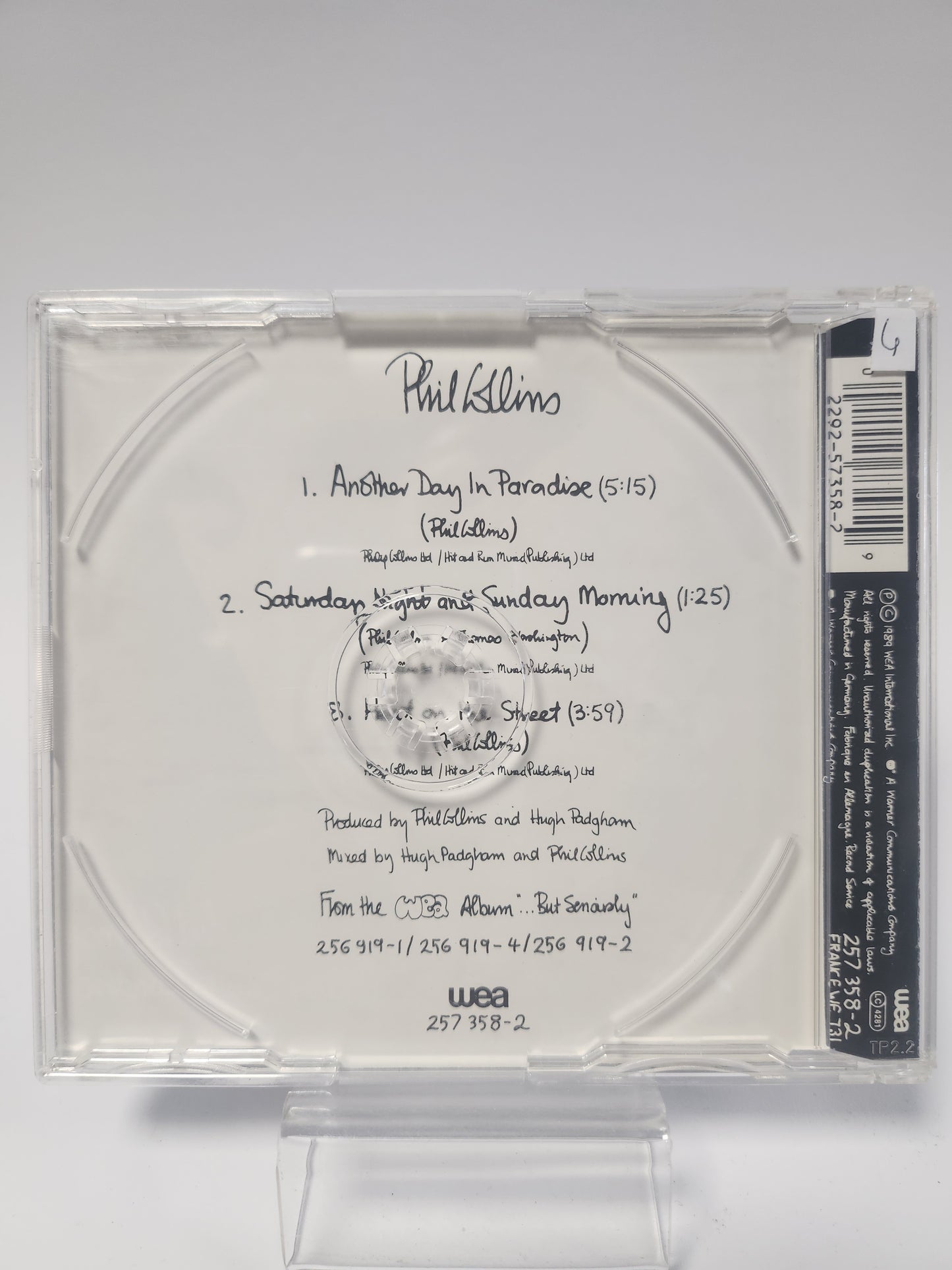 Phil Collins: Another Day in Paradise CD Single