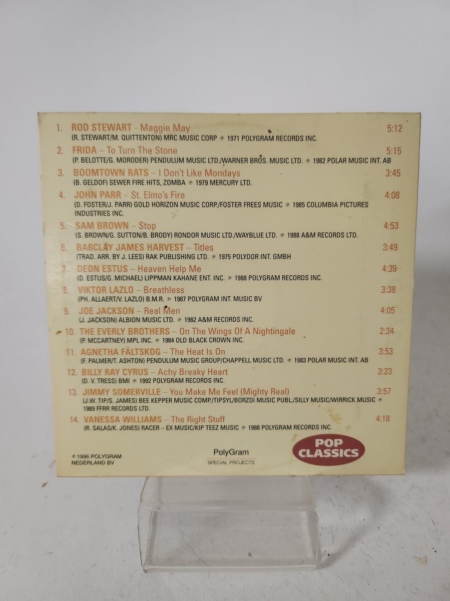Ambiance Pop Classics Volume 1 CD Single