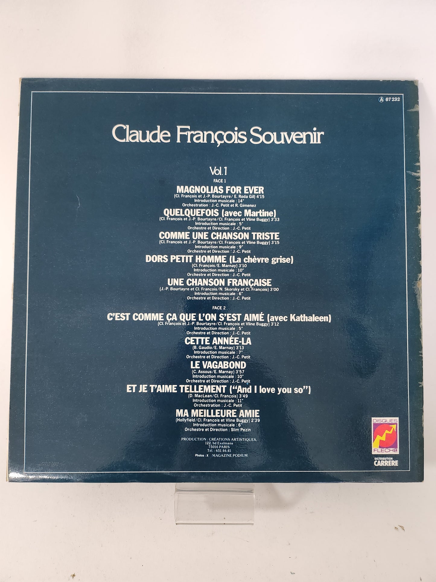Claude François Souvenir Vol 1 LP Vinyl