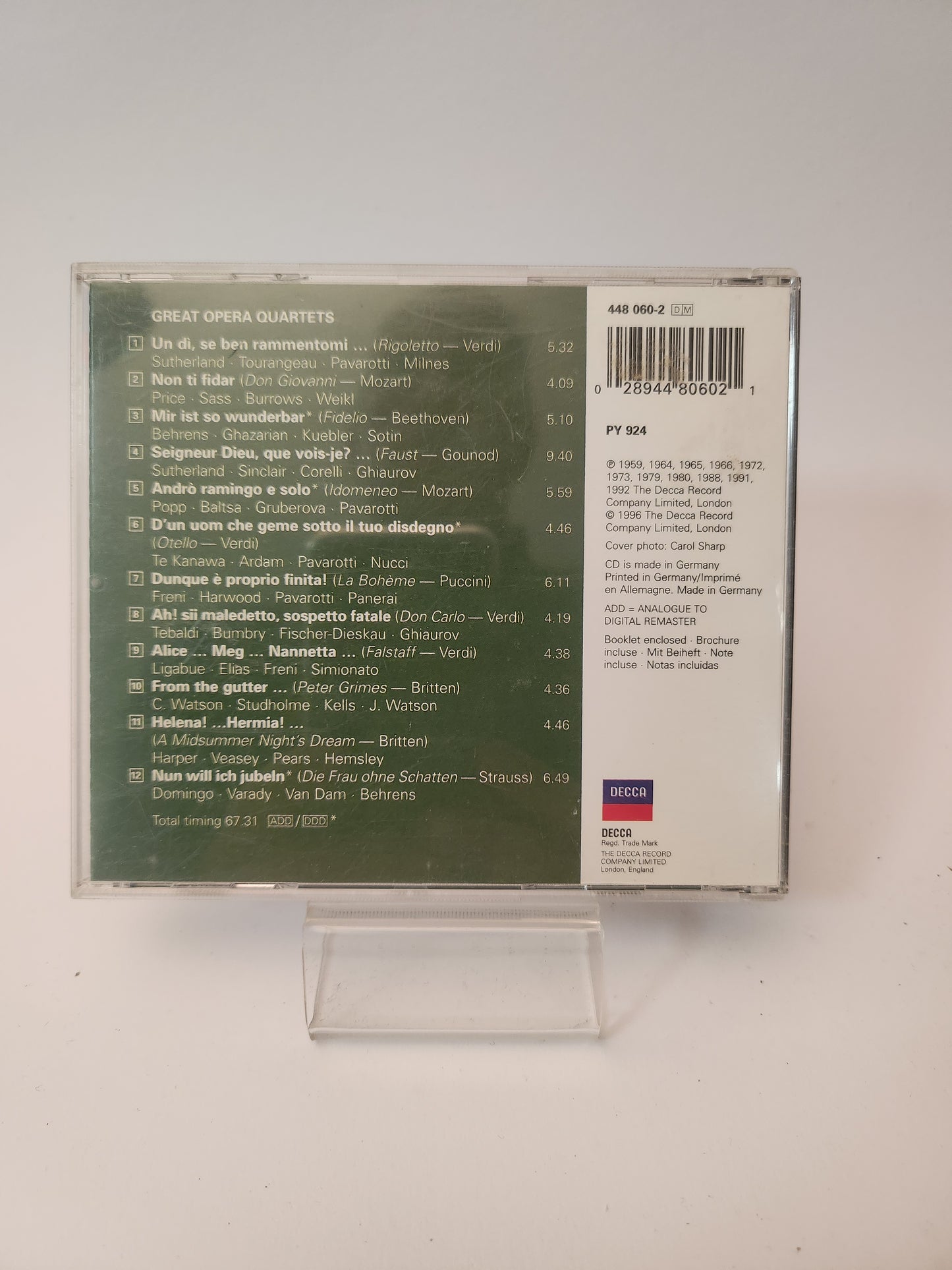 Great Opera Quartets CD