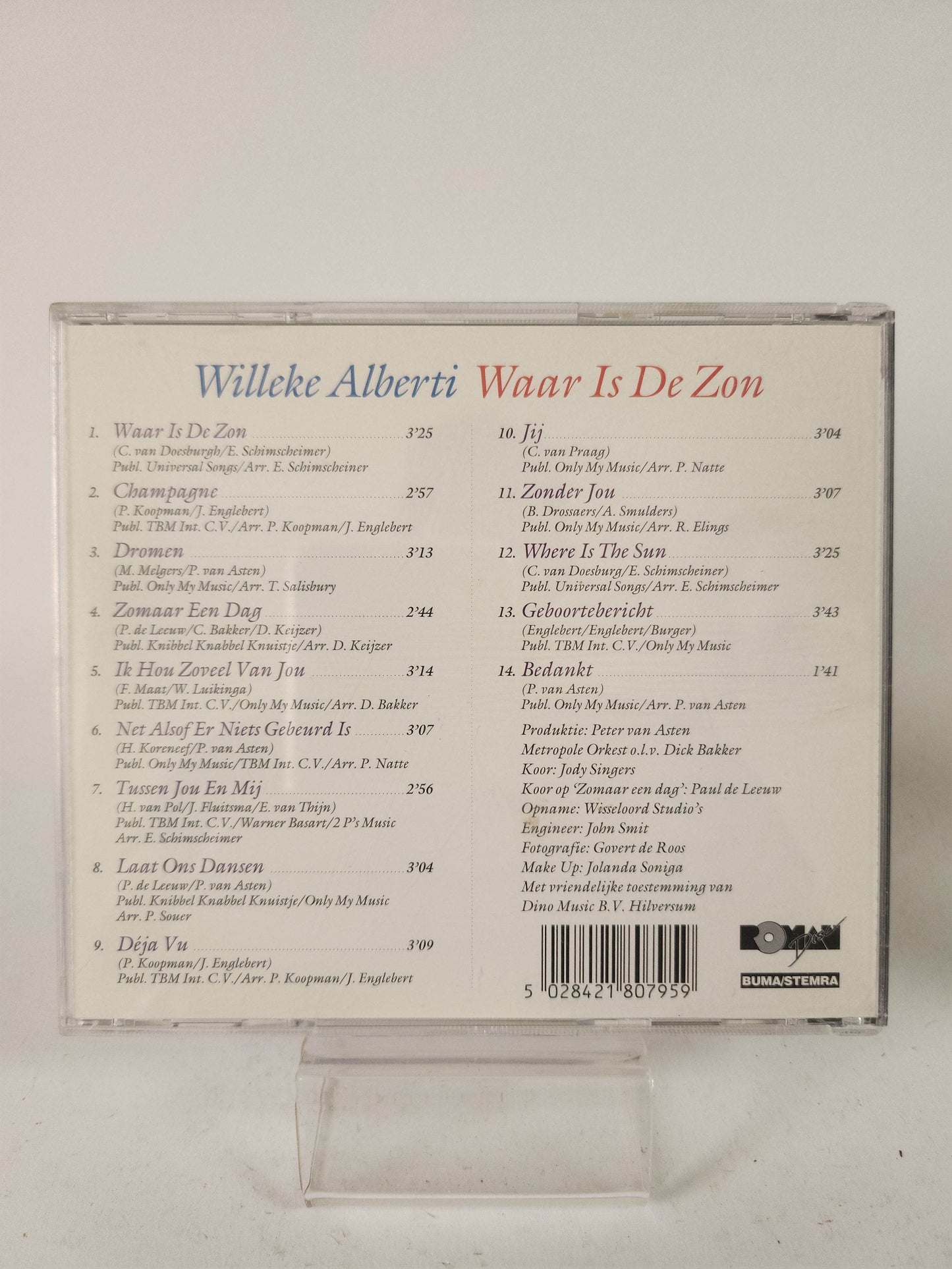 Willeke Alberti: Waar is de Zon CD - Feniks Gameshop
