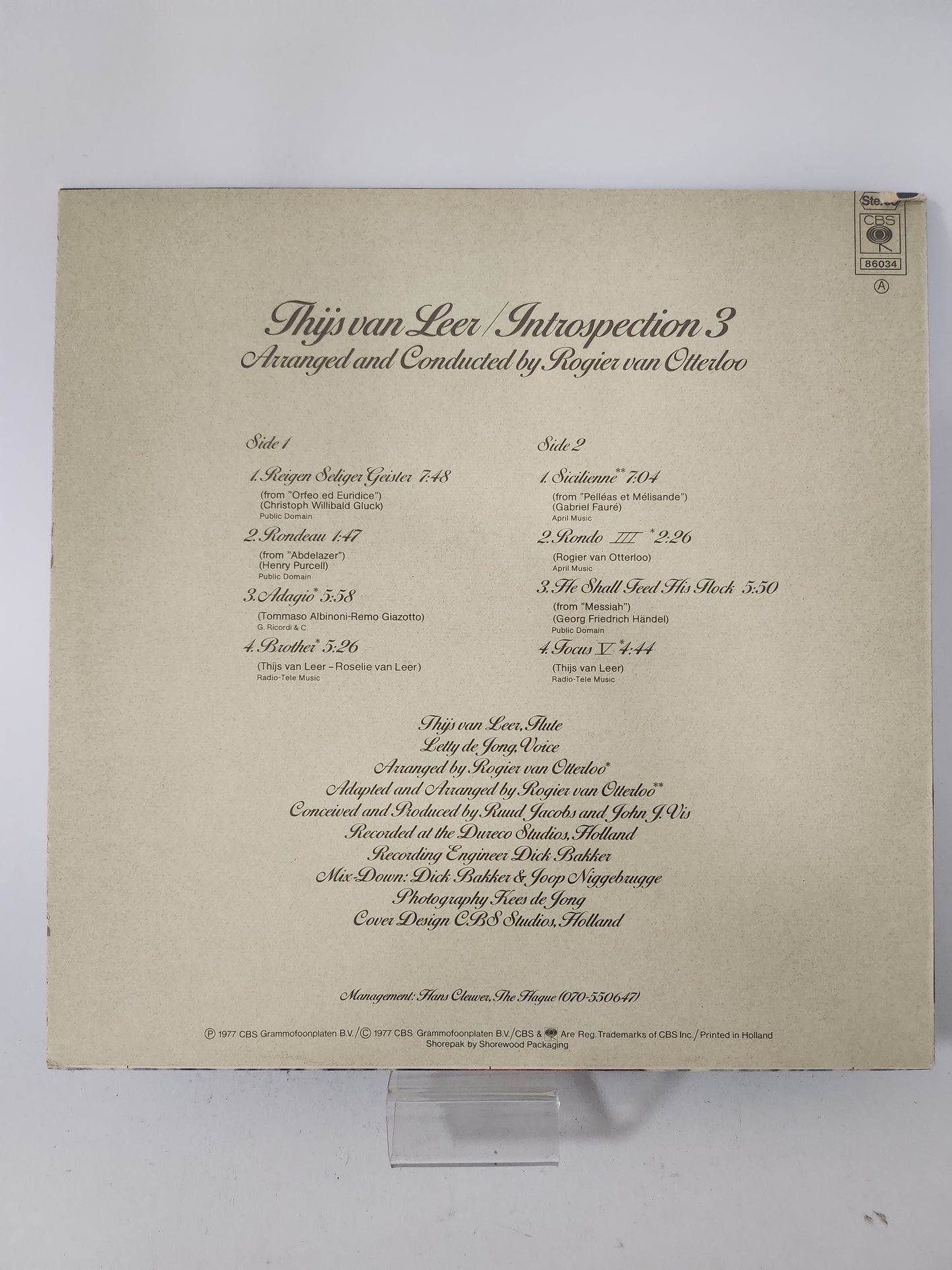 Introspection 3: Thijs van Leer LP Vinyl
