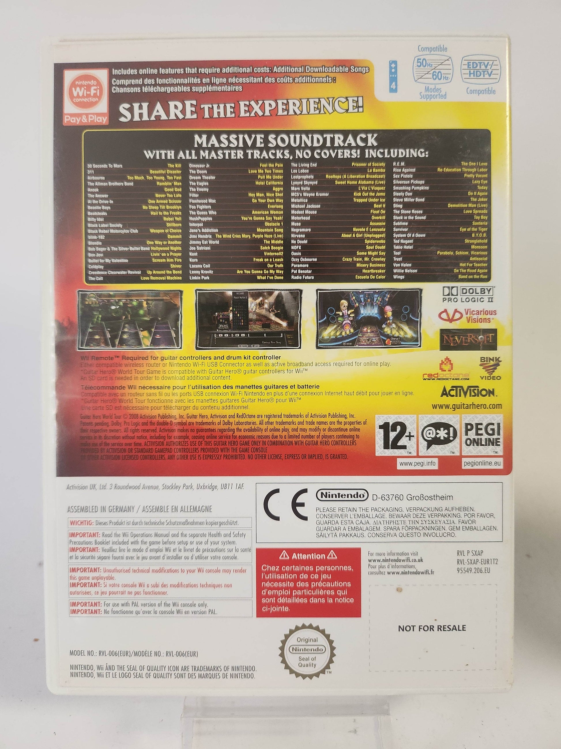 Guitar Hero World Tour (No Book) Nintendo Wii - Feniks Gameshop