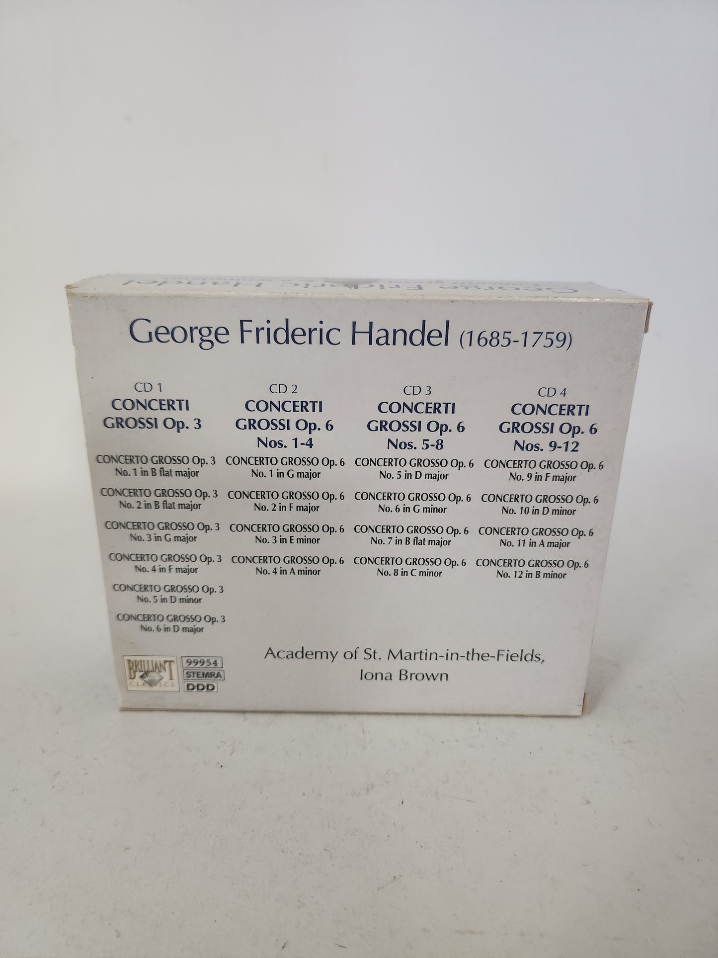 George Frideric Handel: Concerti Grossi Op 3 & 6 (Complete) CD Box