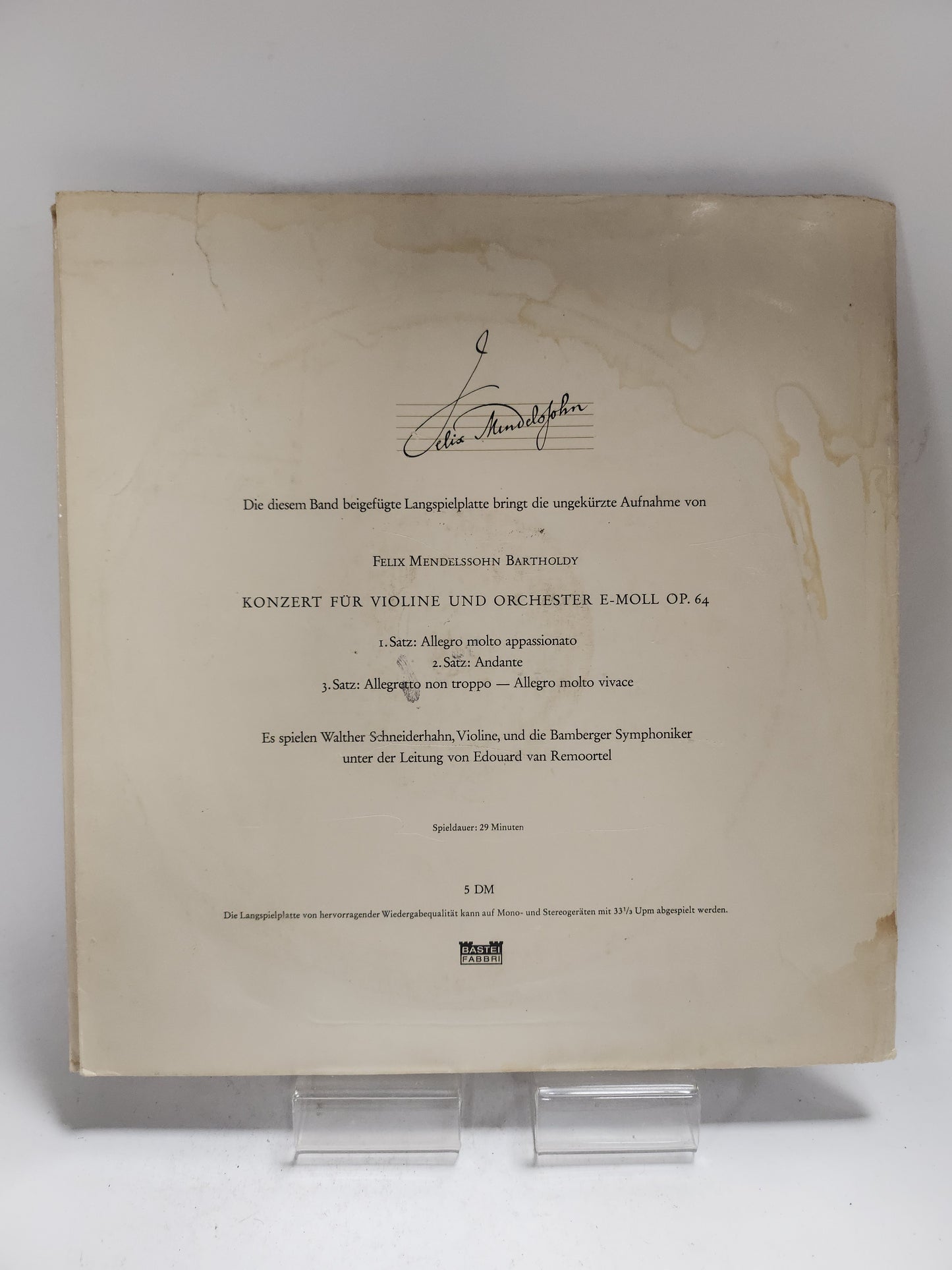 Grossen Musiker: Felix Mendelssohn in 4 Folgen - Band LP Vinyl