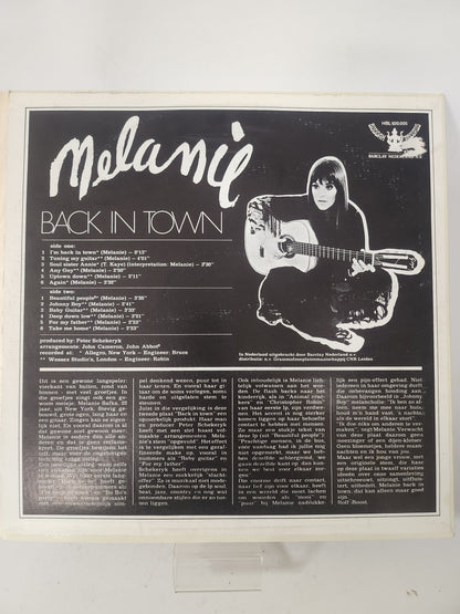 Back in Town: Melanie LP Vinyl