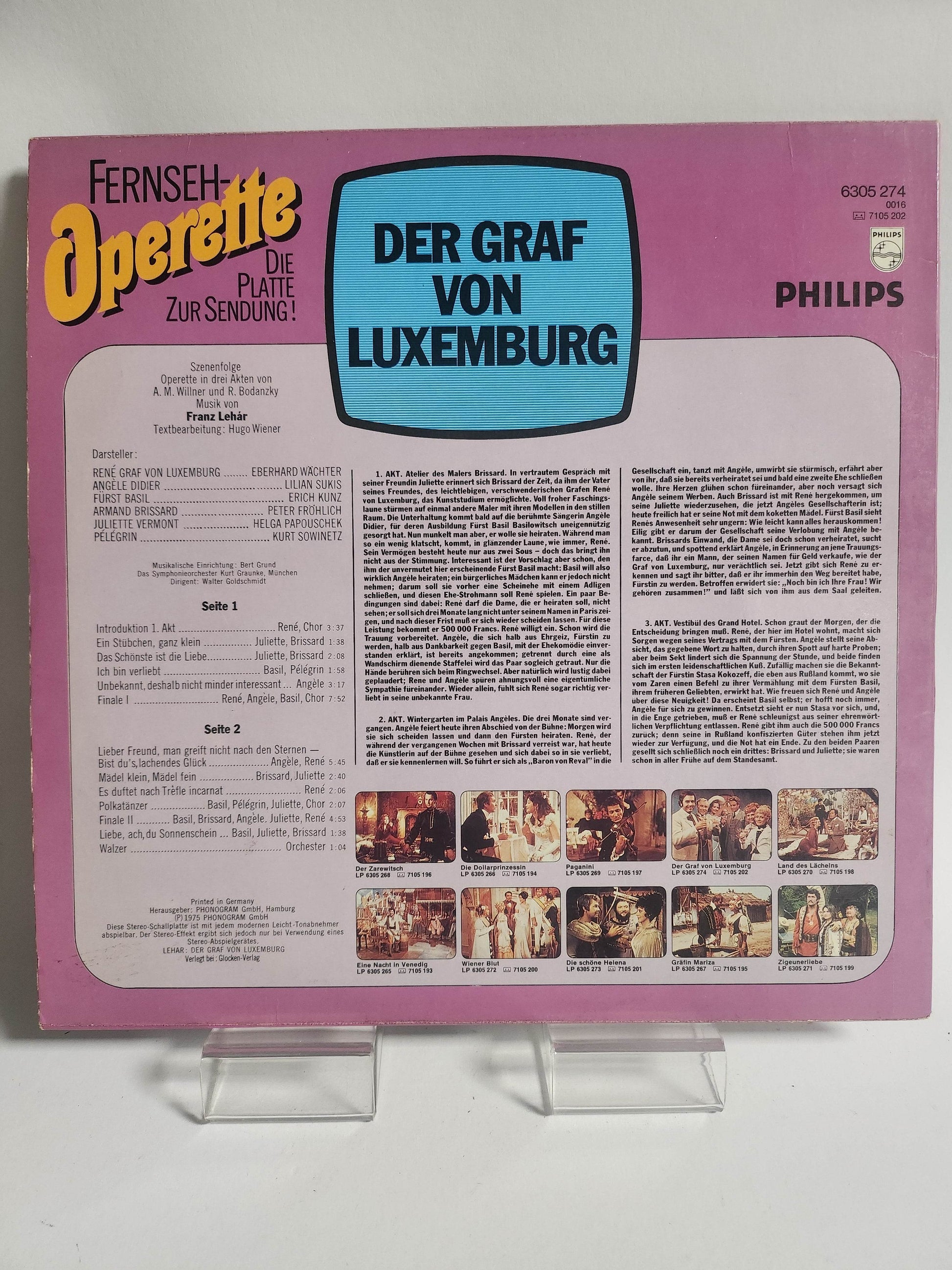 Fernseh Operette: Der Graf von Luxemburg LP Vinyl - Feniks Gameshop
