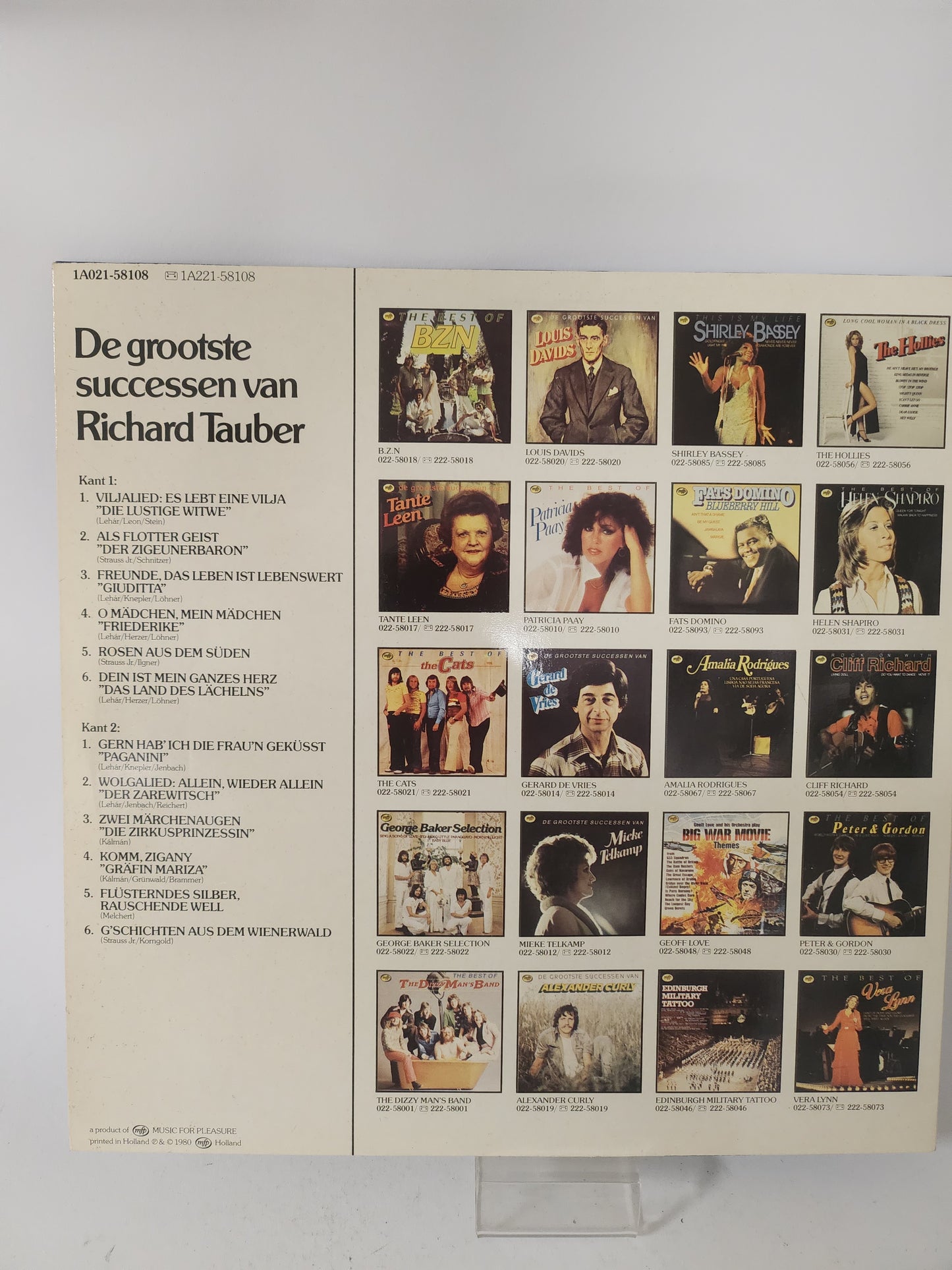 Richard Tauber: de Grootste Successen LP Vinyl