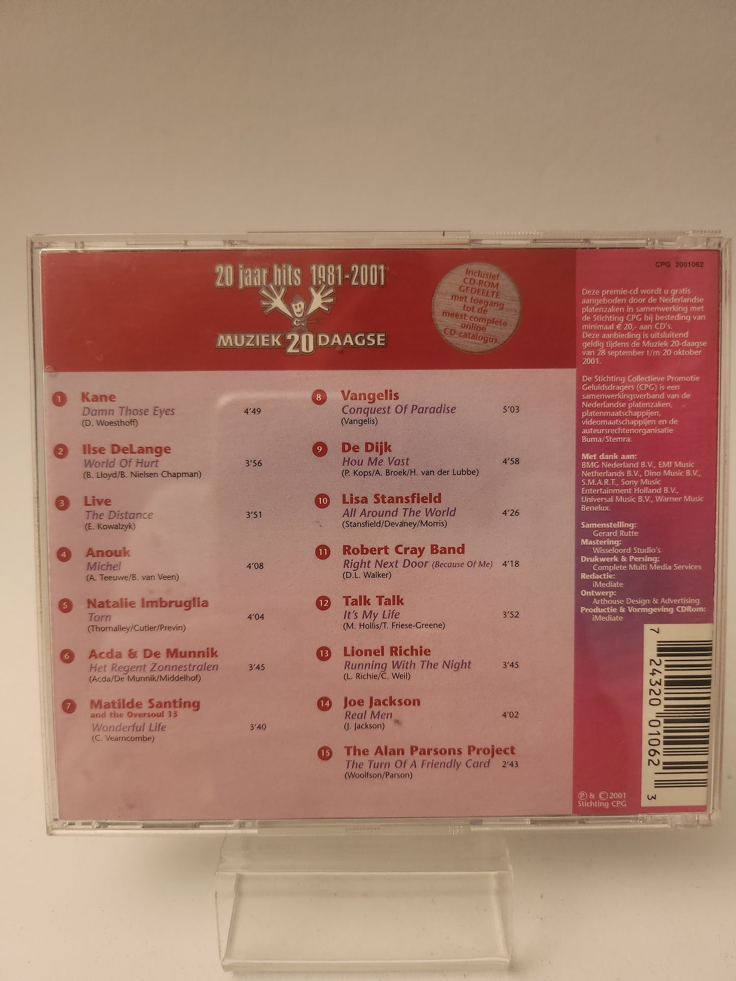 Muziek 20 Daagse: 20 Jaar Hits 1981 - 2001 CD
