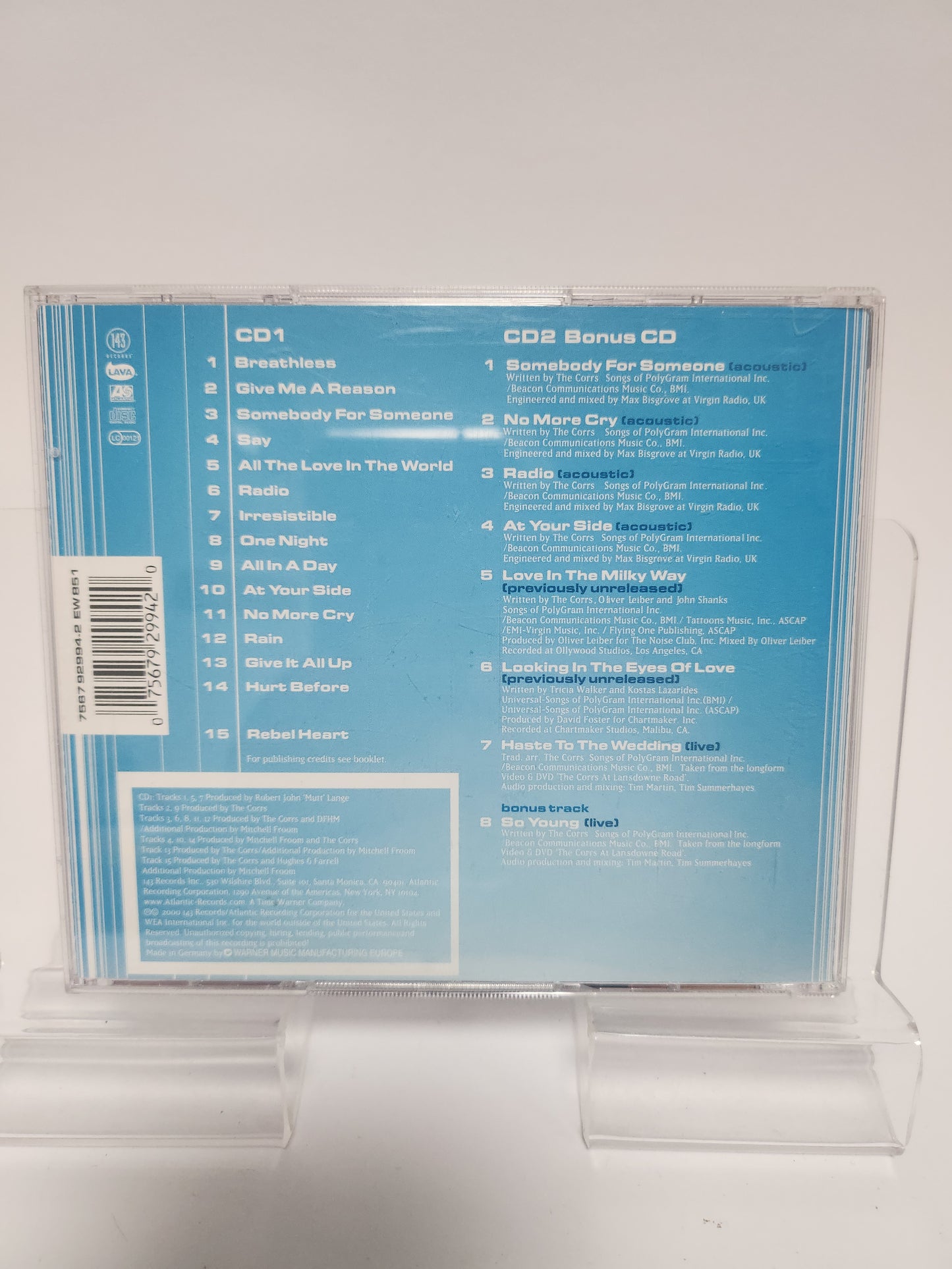 Corrs: in Blue + Bonus CD