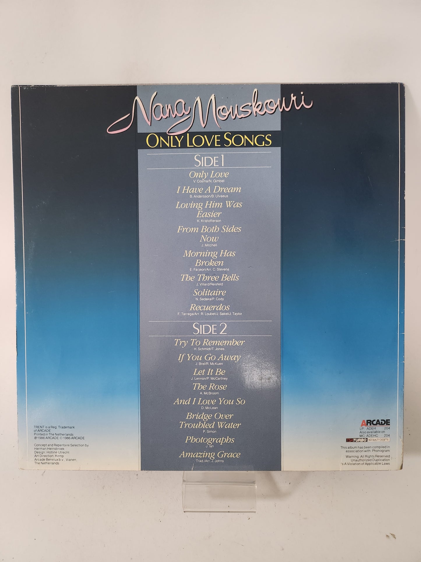 Only Love Songs: Nana Mouskouri LP Vinyl