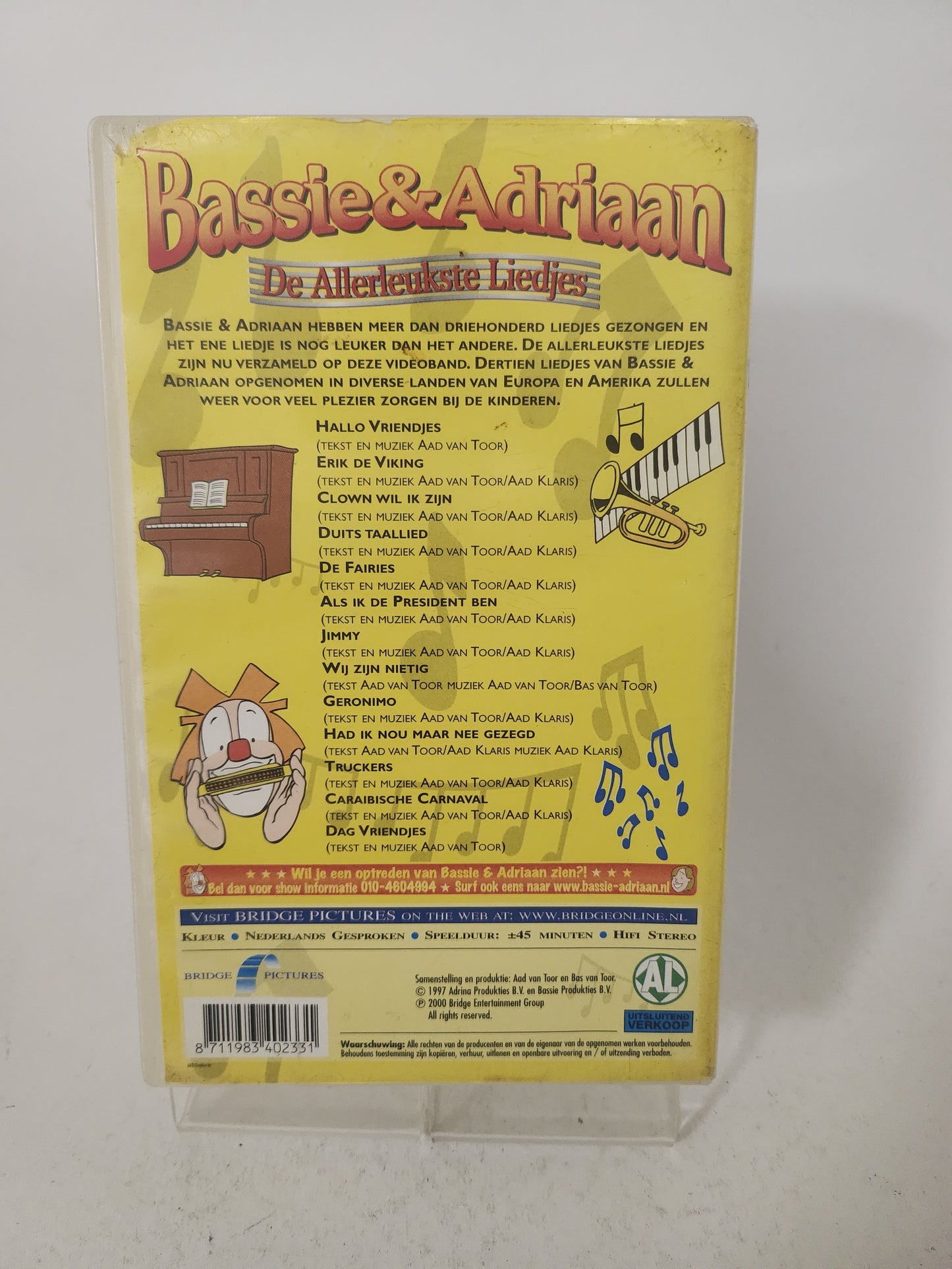 Bassie & Adriaan: de Allerleukste Liedjes VHS Kids