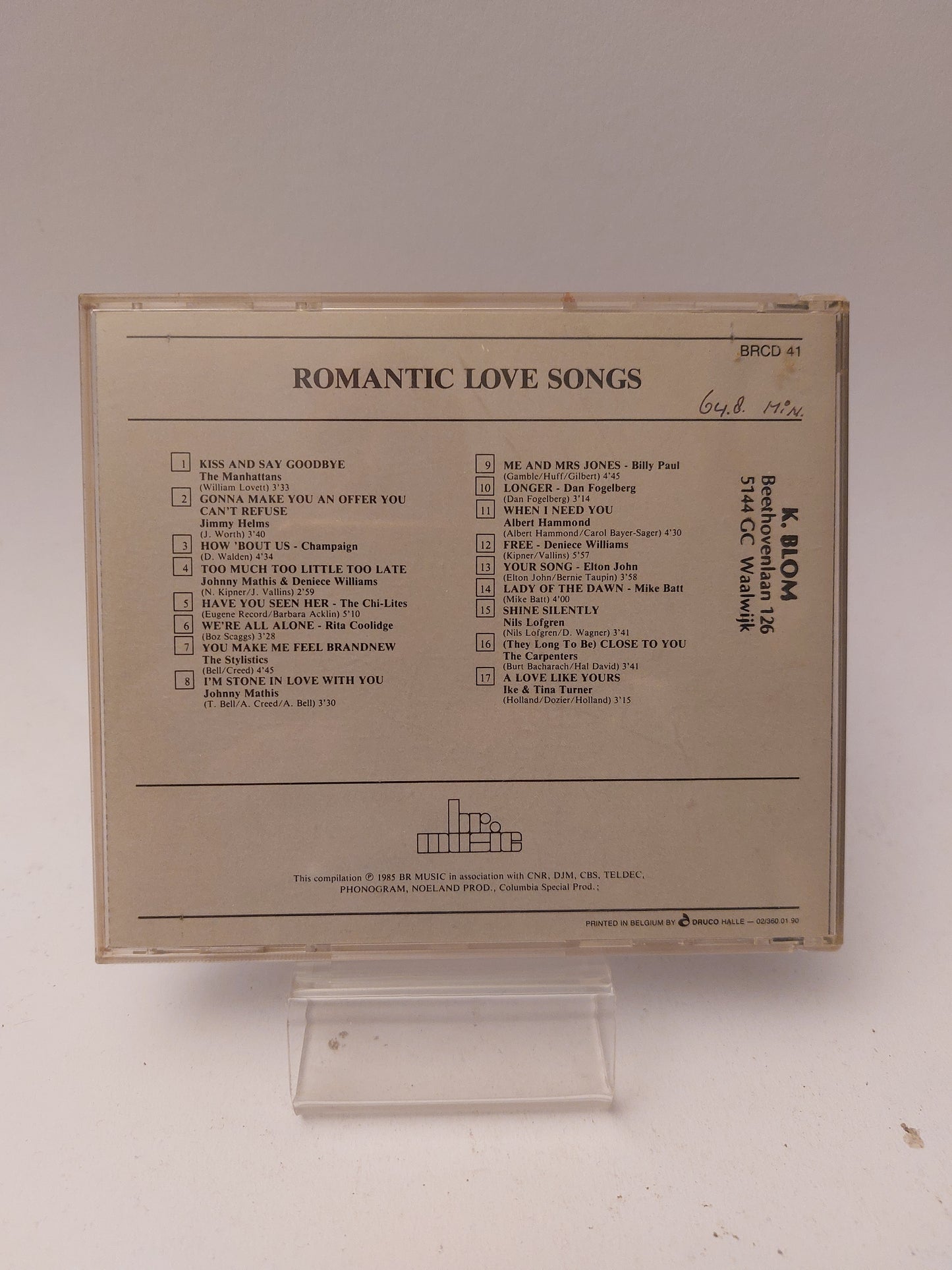 Romantic Love Songs CD