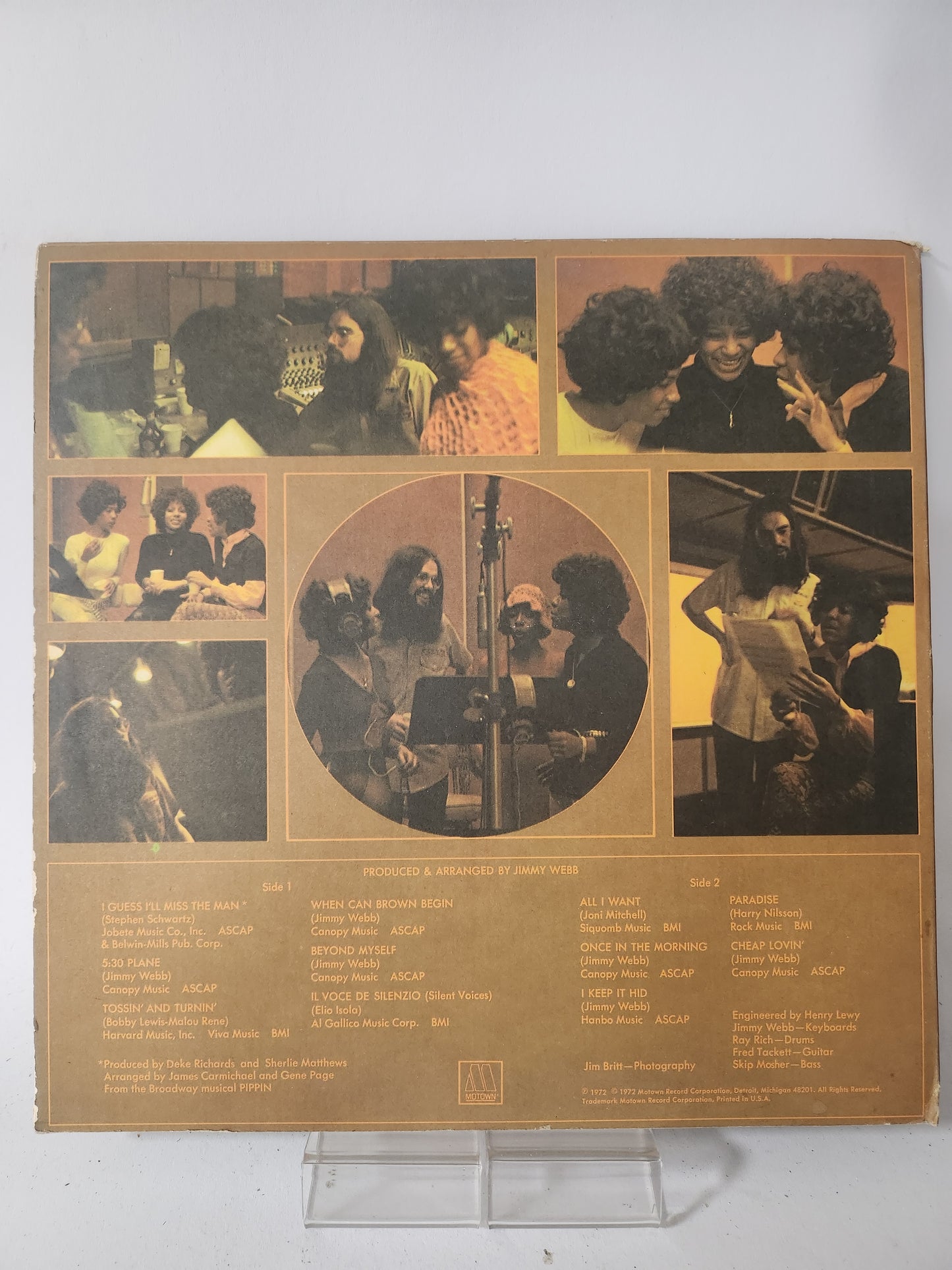 Supremes Produced and Arranged by Jimmy Webb LP Vinyl