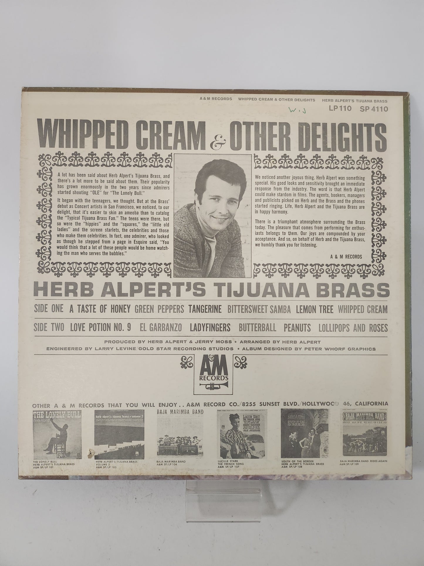 Whipped Cream & Other Delights Herp Albert's Tijuana Brass LP Vinyl