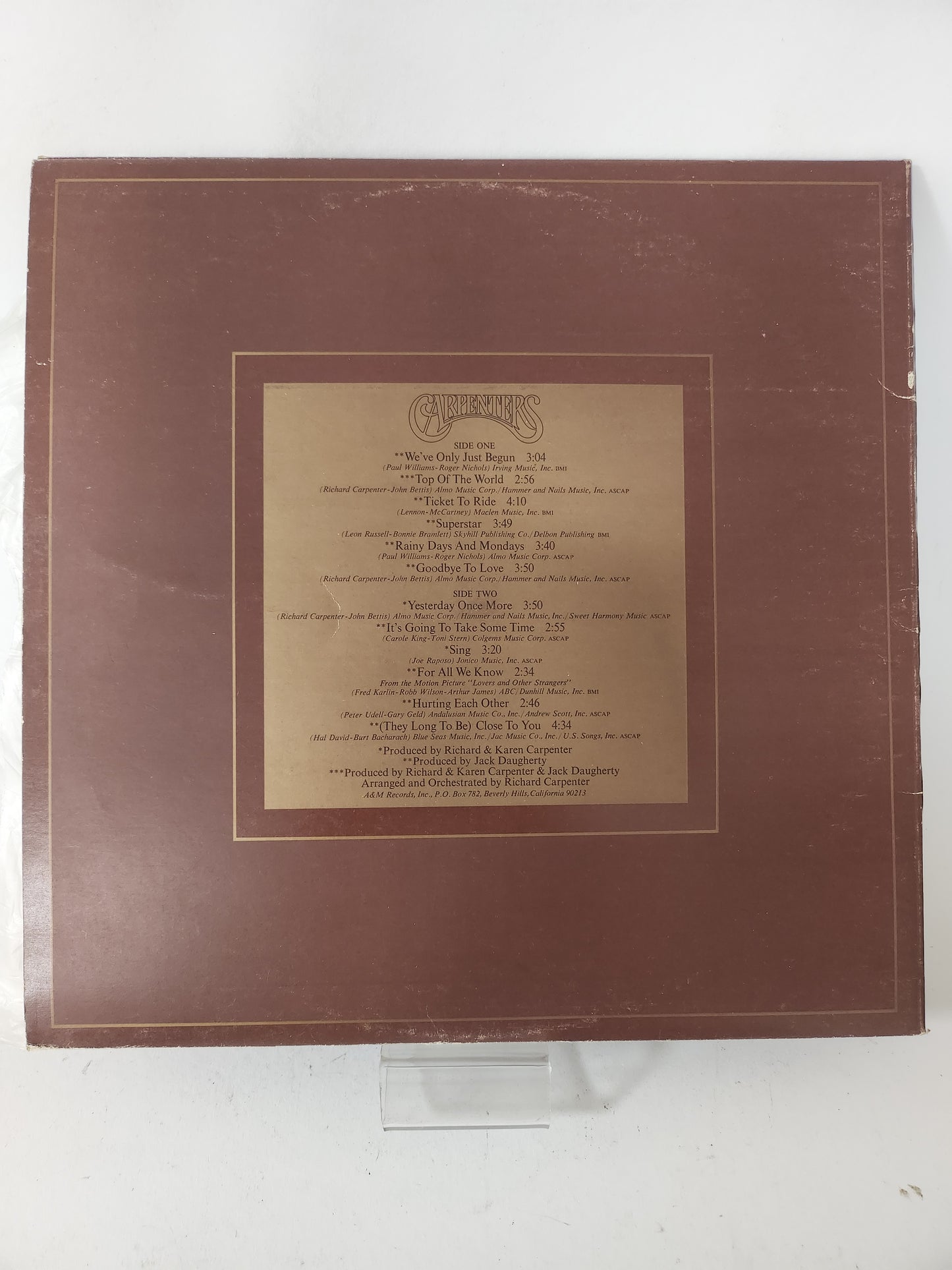 Singles 1969-1973: the Carpenters LP Vinyl