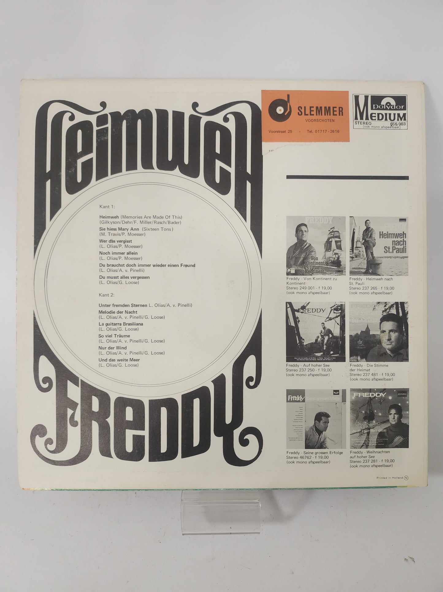 Heimweh: Freddy Quinn LP Vinyl