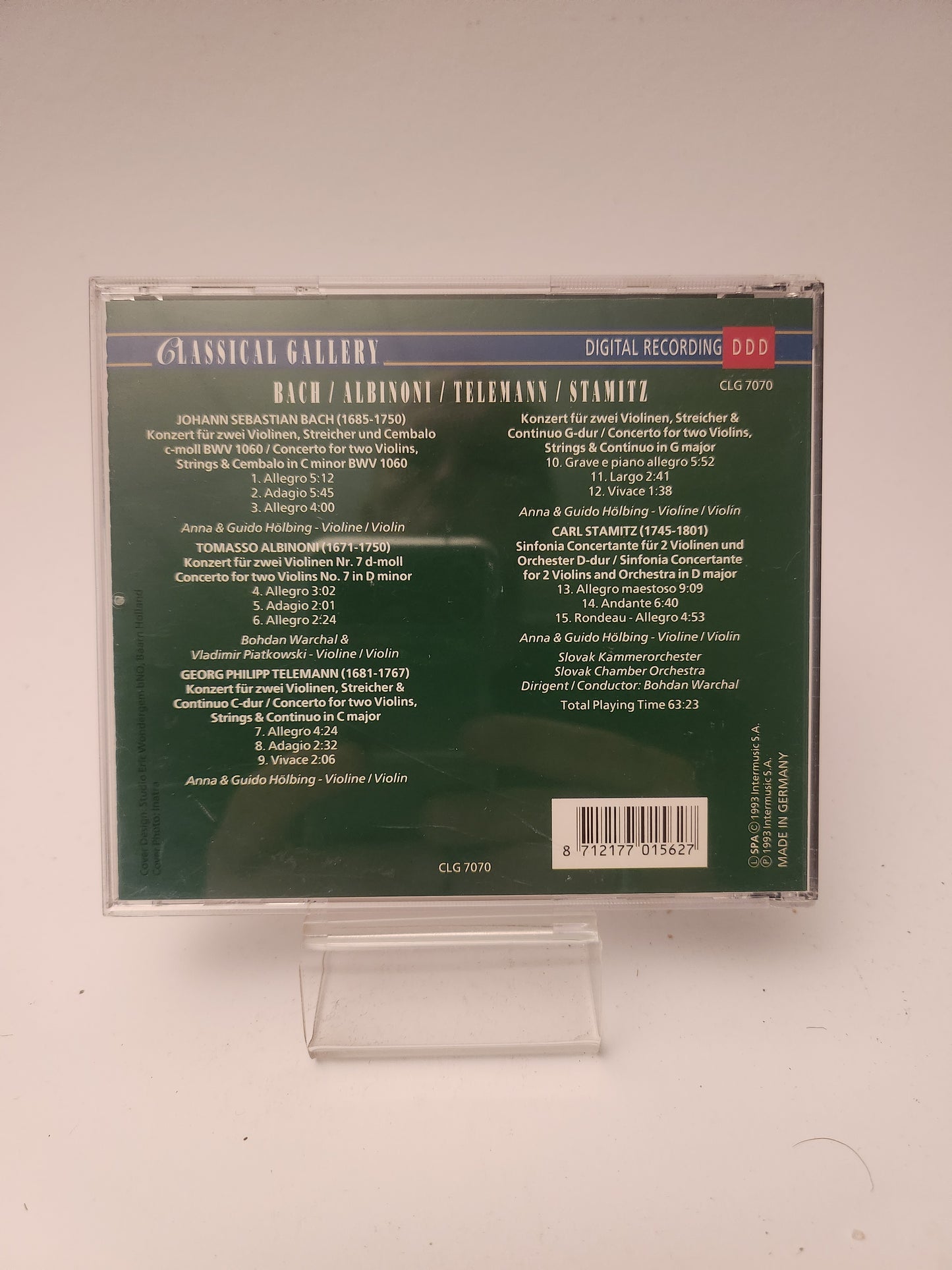 Classic Gallery: Bach/ Albinoni/ Telemann/ Stamitz CD