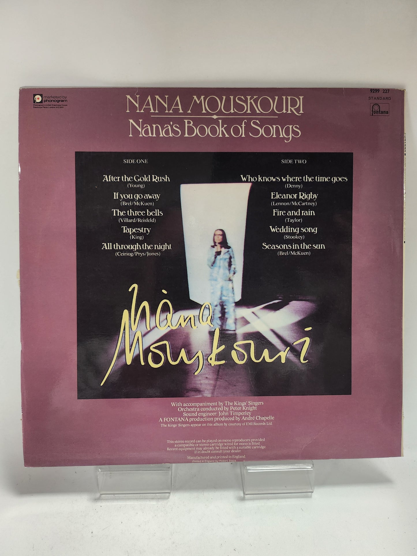 Nana Mouskouri: Nana's Book of Songs LP Vinyl