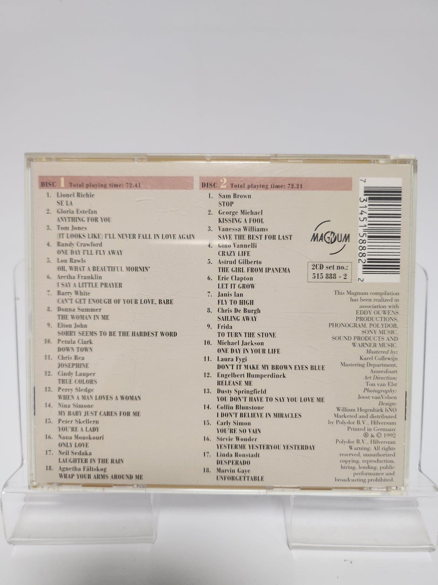 Unforgetable: the Most Beautiful Songs CD