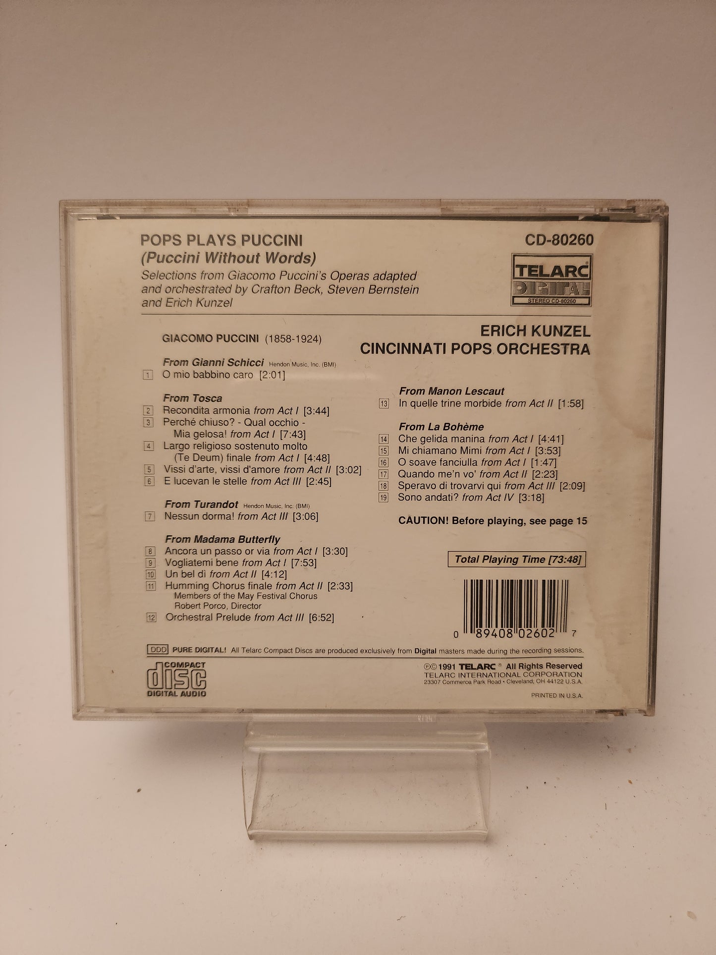 Pops Plays Puccini CD