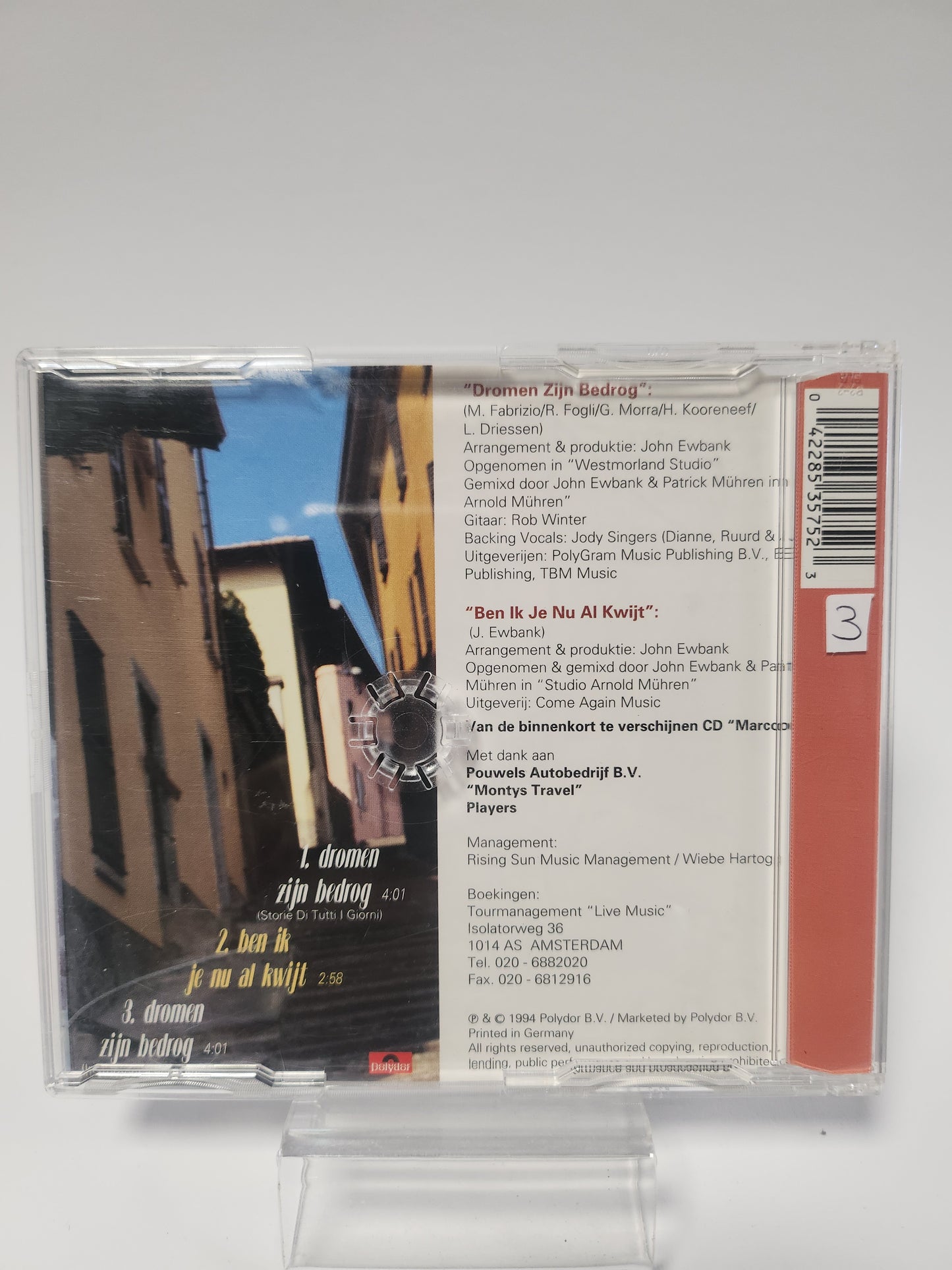 Marco Borsato: Dromen zijn Bedrog CD Single