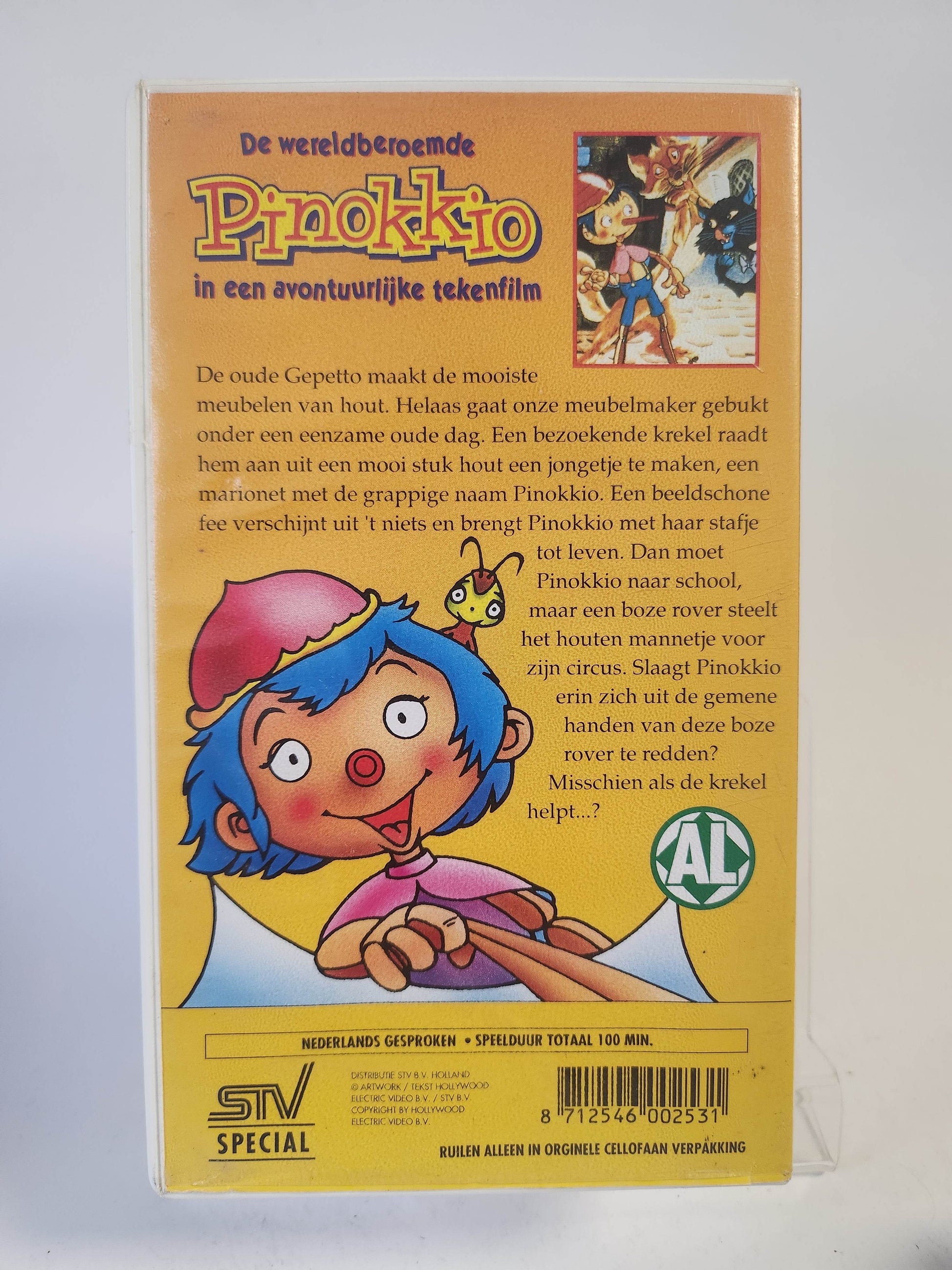 Pinokkio in een Avontuurlijke Tekenfilm Deel 1 & 2 VHS Kids - Feniks Gameshop