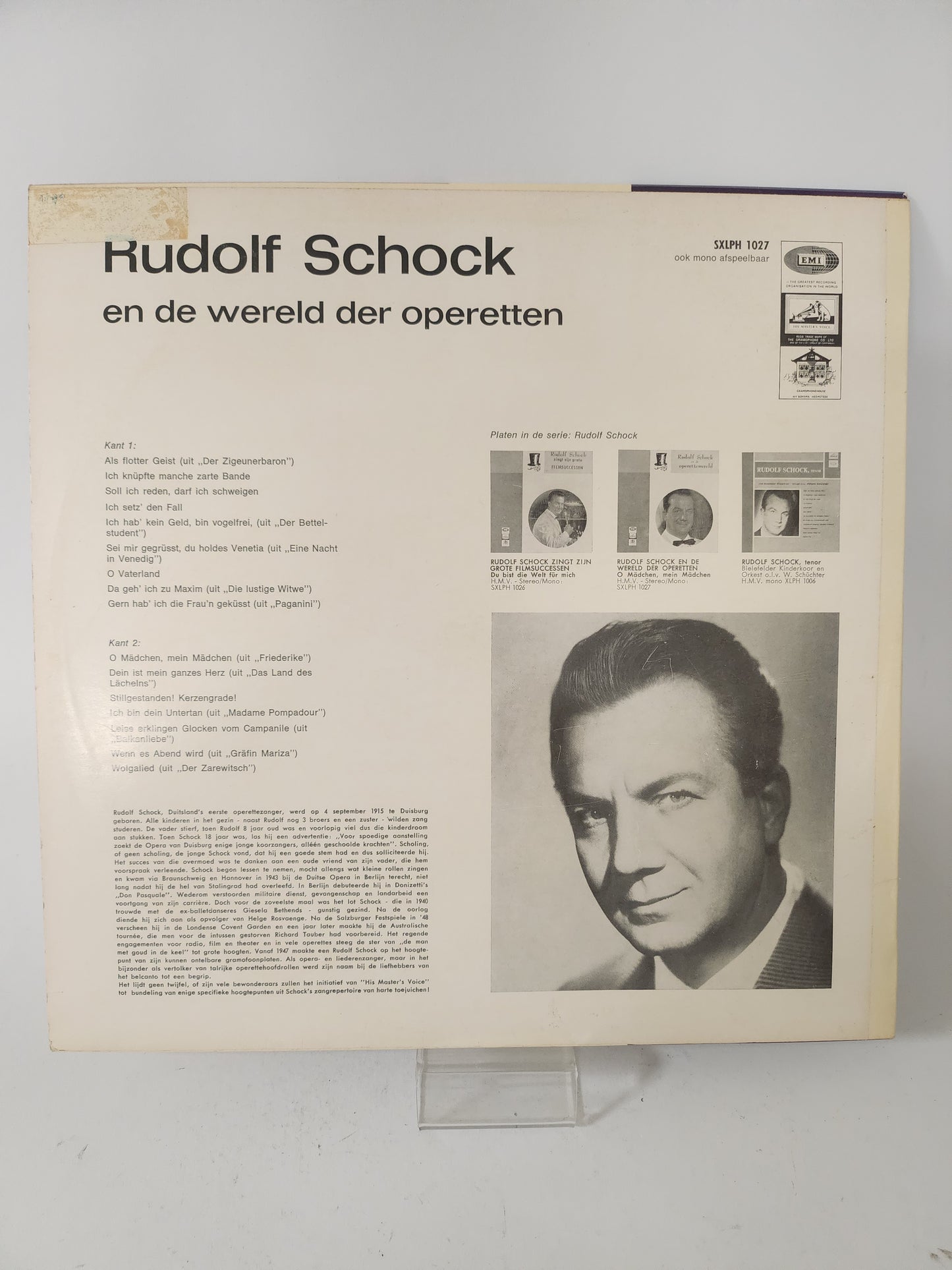 Rudolf Schock en de Wereld der Operetten LP Vinyl