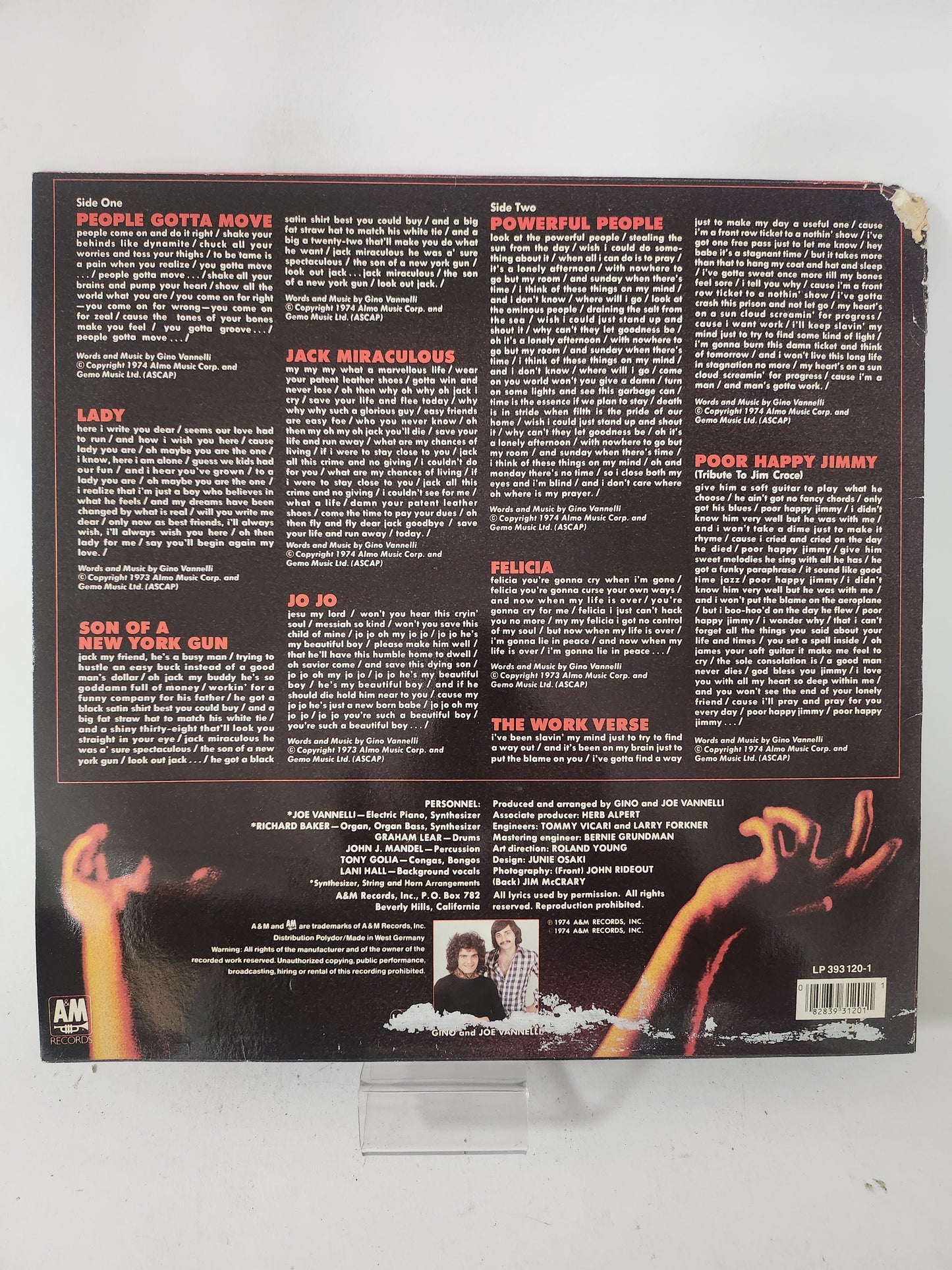 Powerfull People: Gino Vannelli LP Vinyl