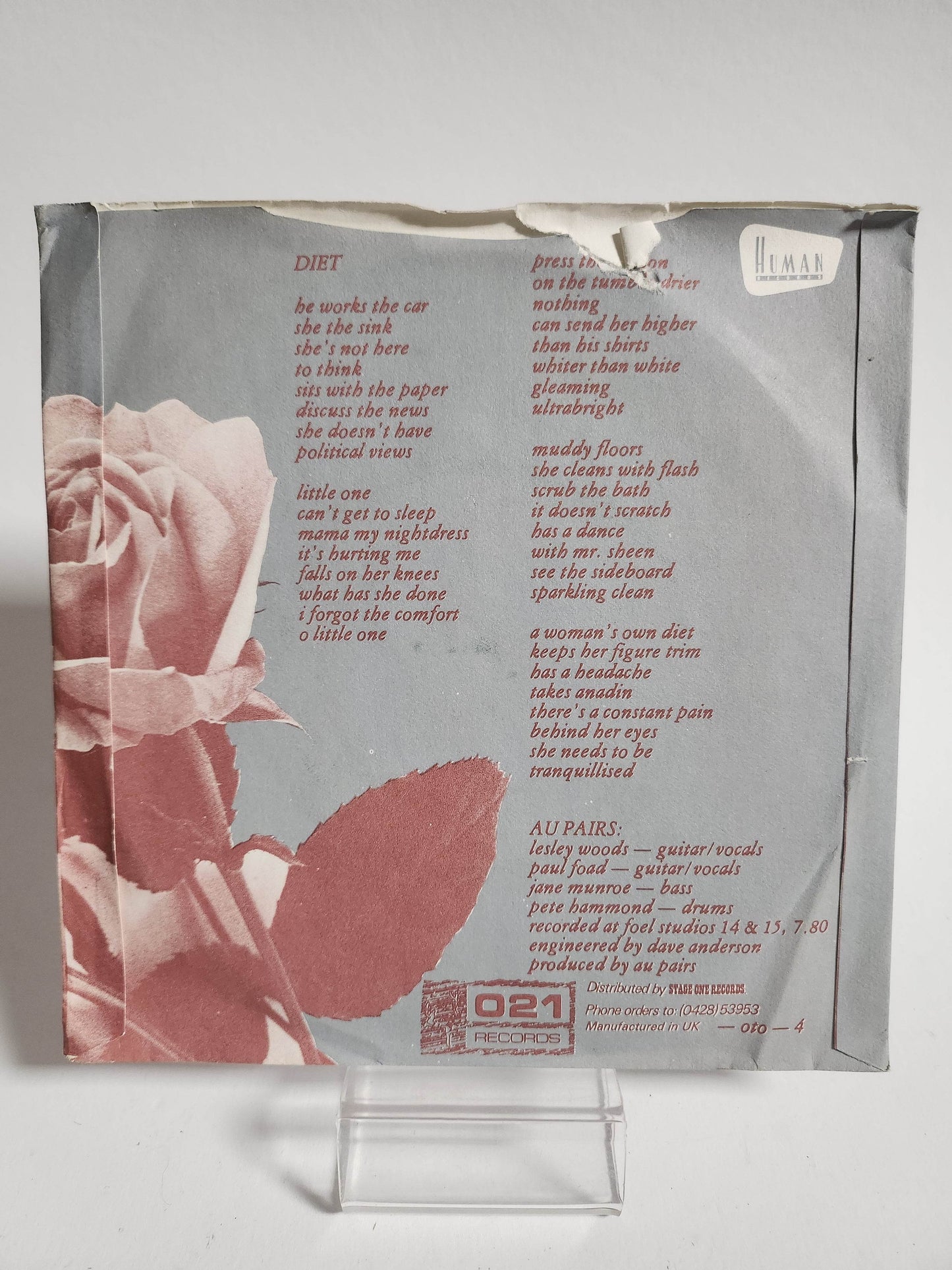 Au Pairs: Diet its Obvious Single Vinyl - Feniks Gameshop