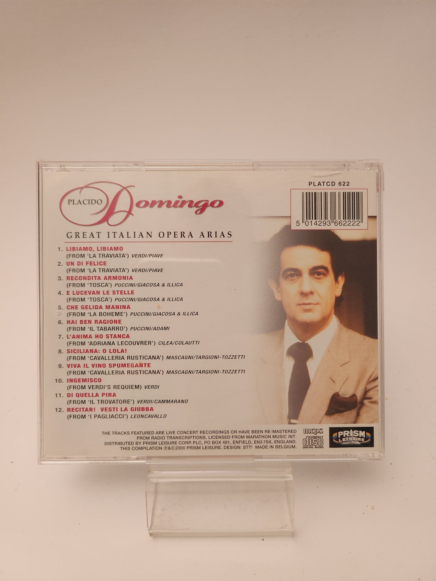 Placido Domingo: Great Italian Opera Arias CD
