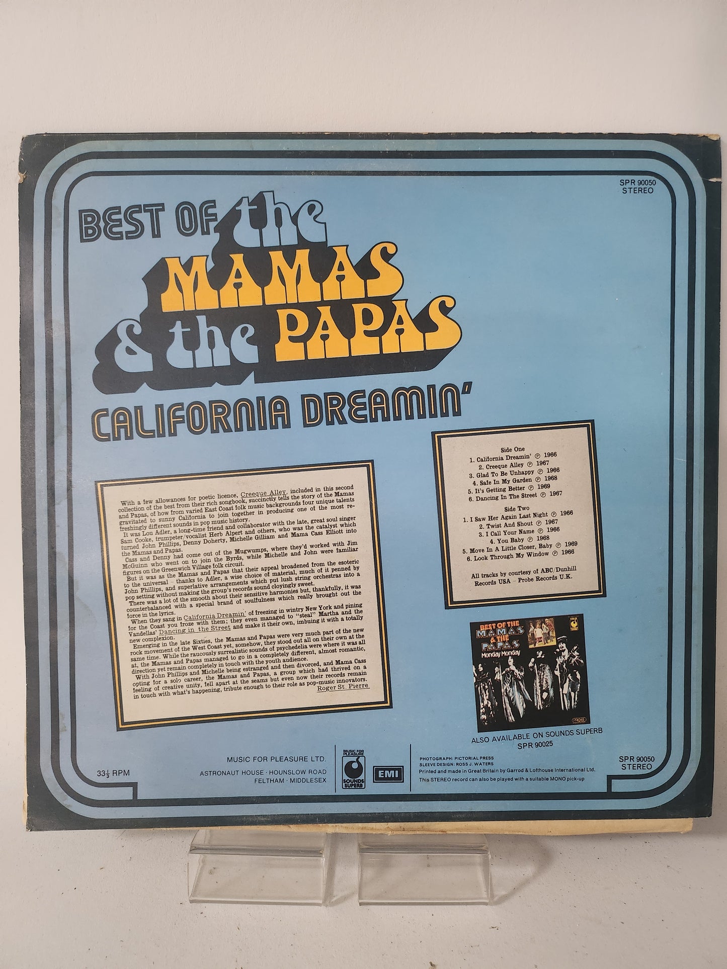 Best of the Mamas & the Papas: California Dreamin' LP Vinyl
