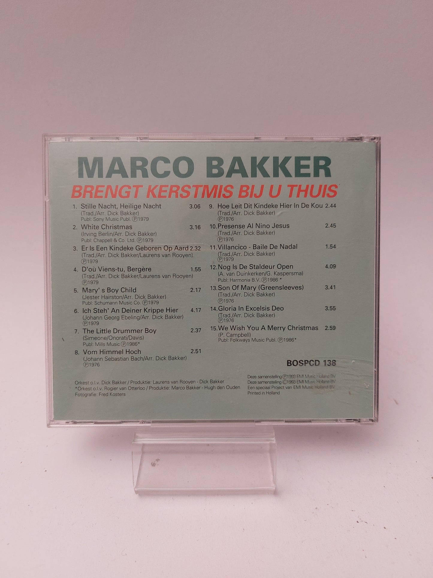 Marco Bakker brengt Kerstmis bij u Thuis CD