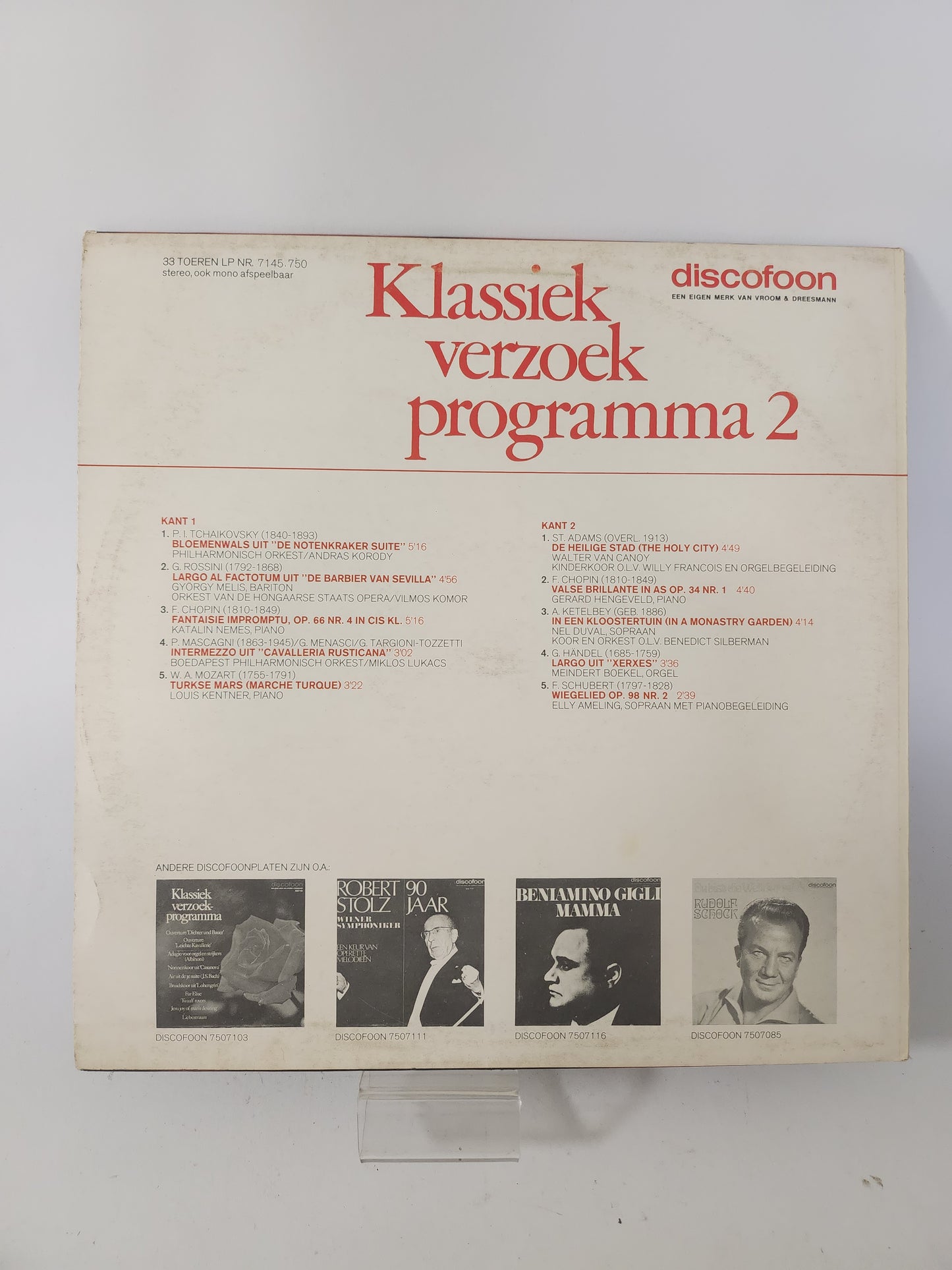 Klassiek verzoek Programma 2 LP Vinyl