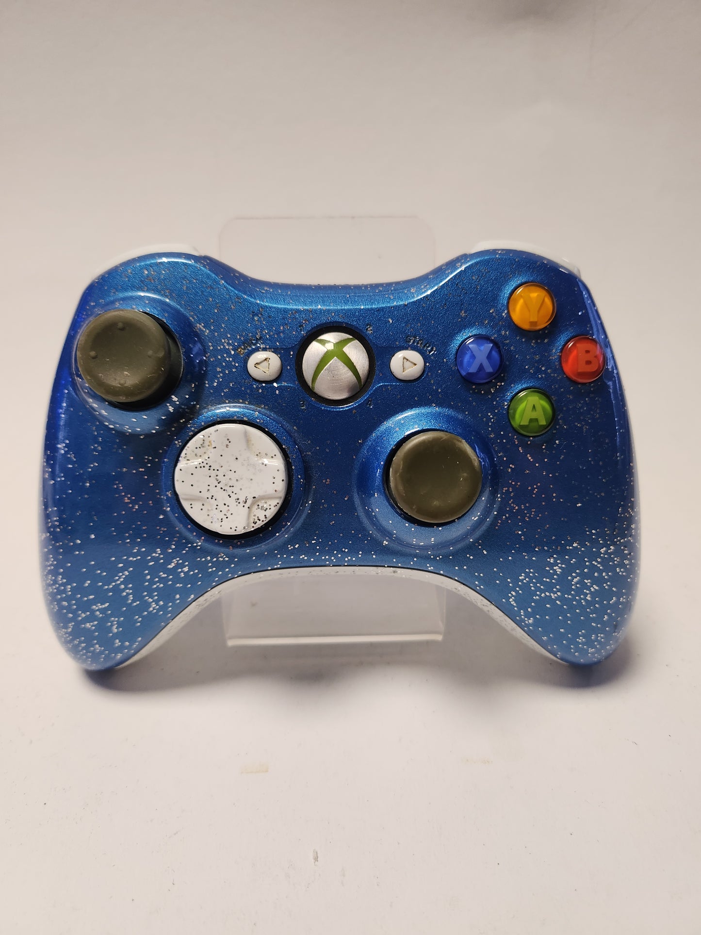 Blue Silver Sparkle Controller Xbox 360