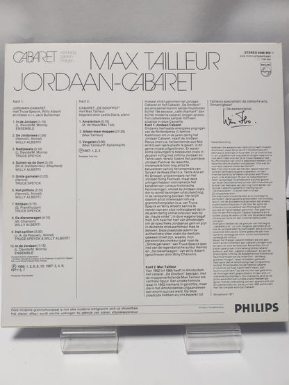 Max Tailleur & Jordaan: Cabaret 16 LP Vinyl