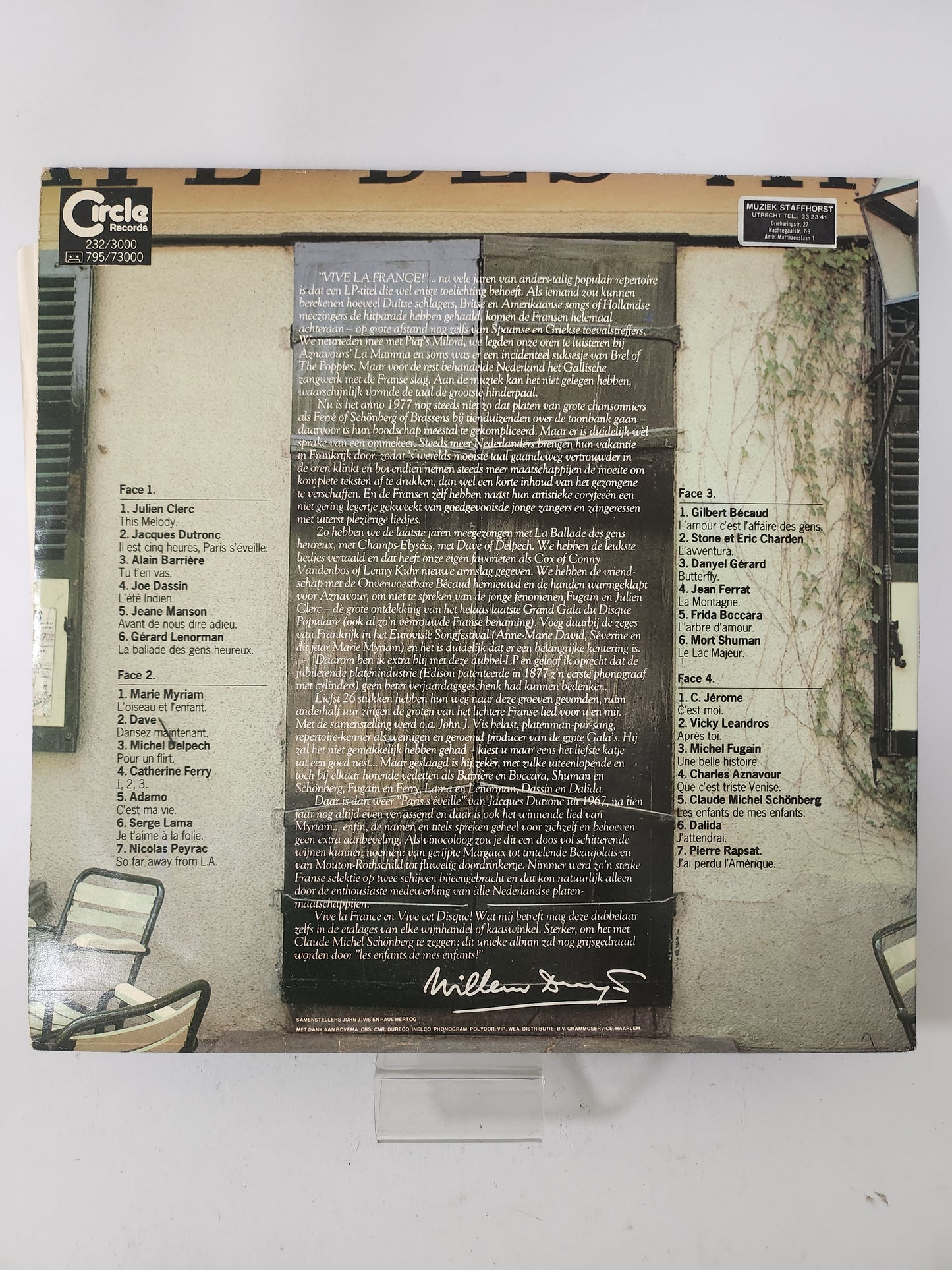 Vive la France 1: Alle Grote Franse Successen LP Vinyl