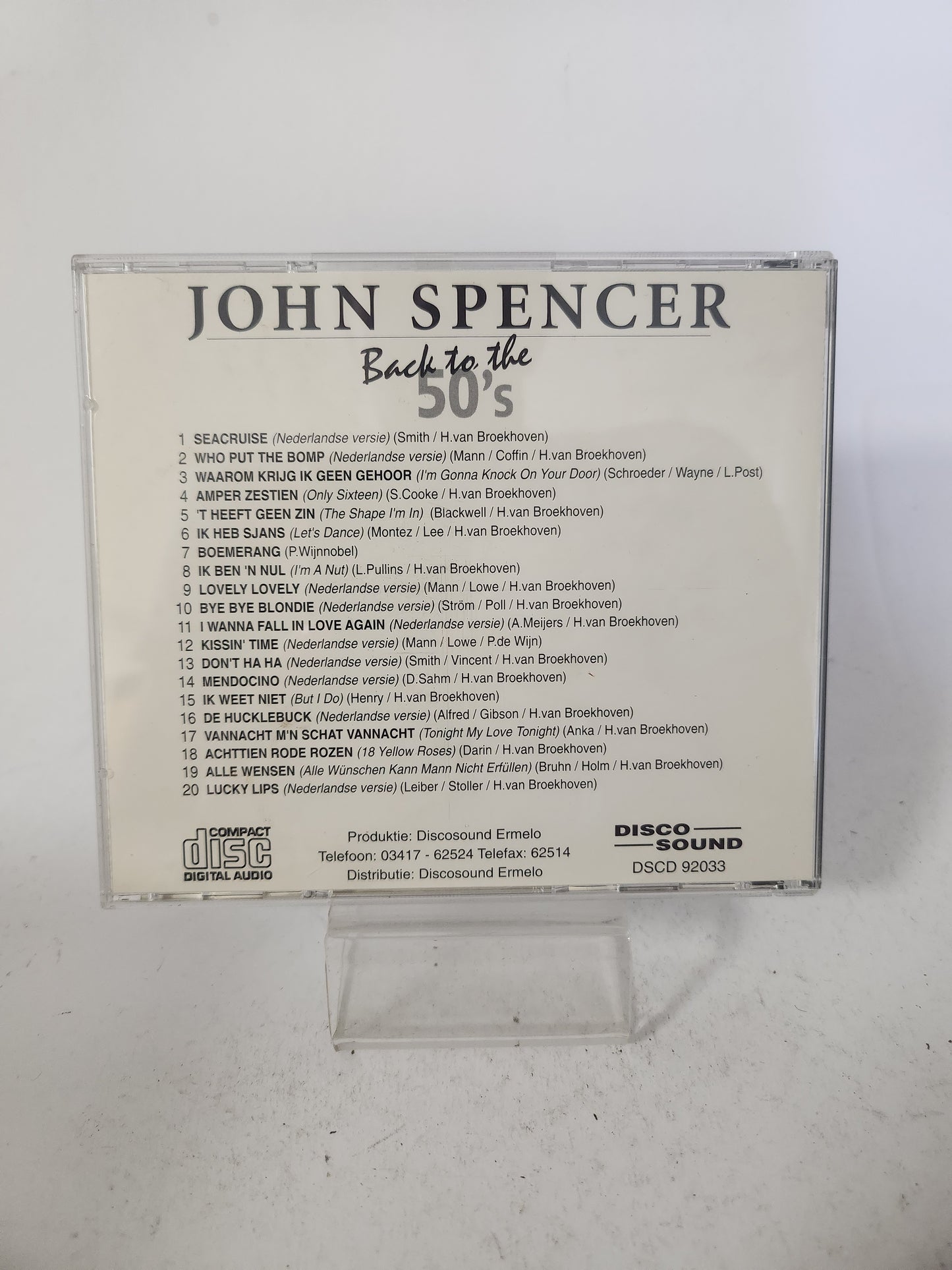 John Spencer: Back to the 50's CD
