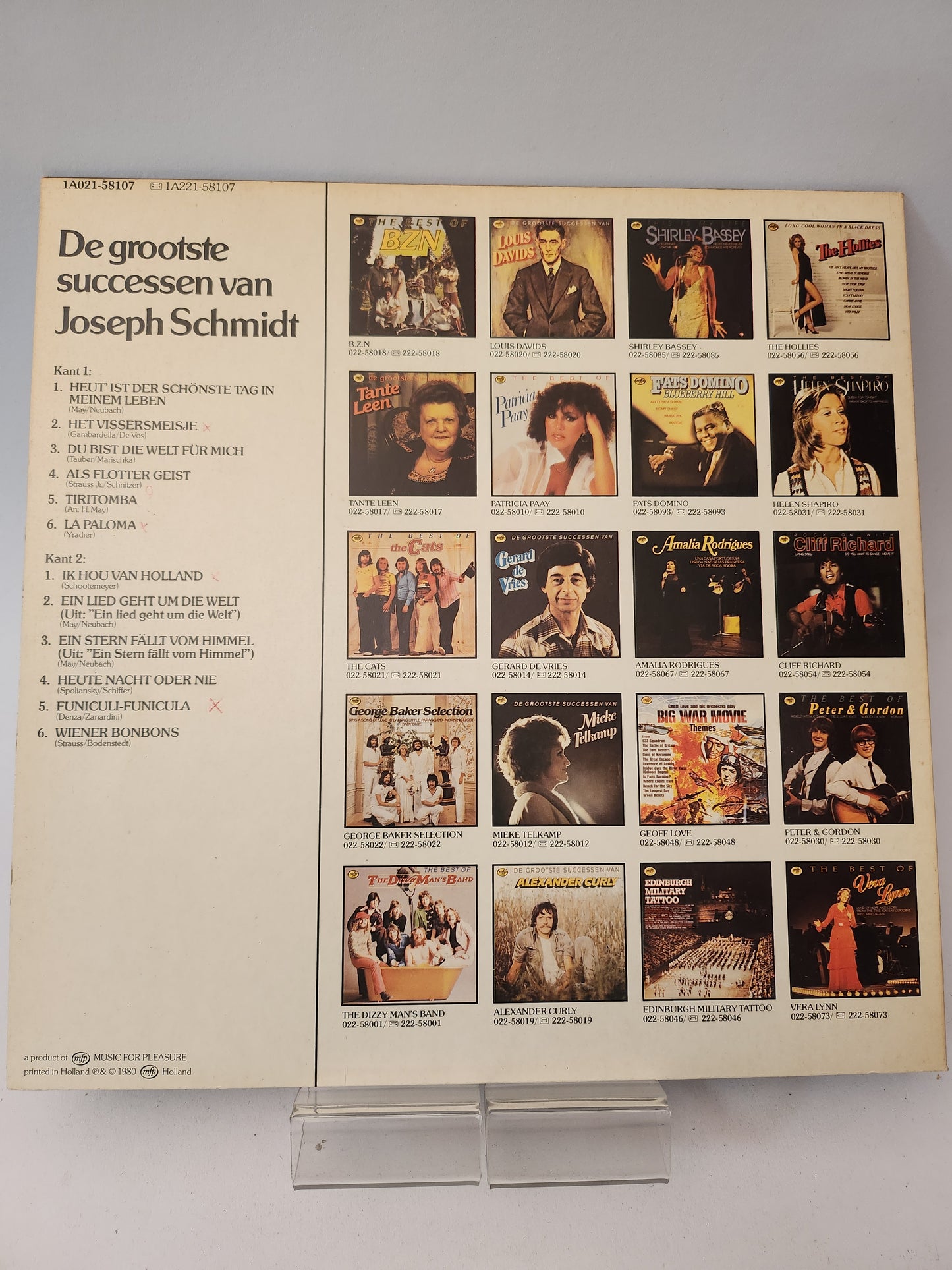 Grootste Successen van Joseph Schmidt LP Vinyl