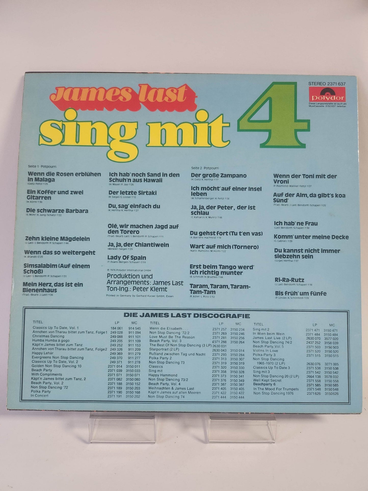James Last: Sing Mit 4 LP Vinyl - Feniks Gameshop