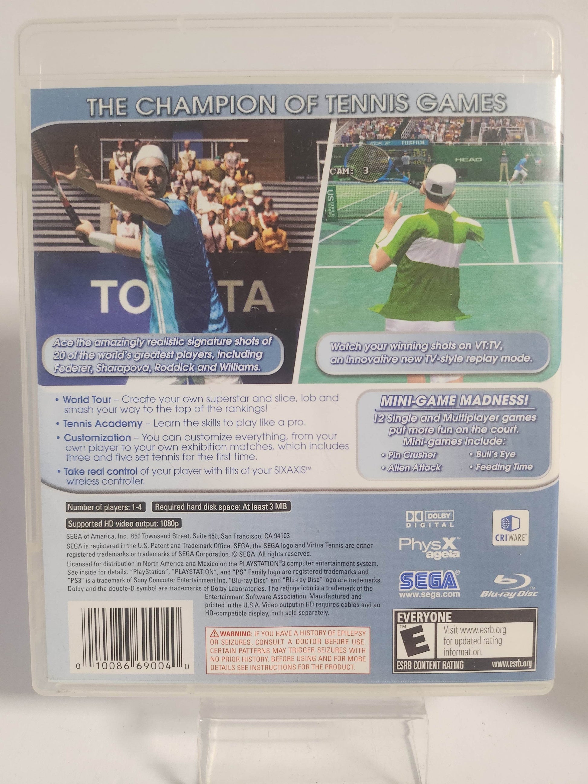 Virtua Tennis 3 American Edition (No Book) PlayStation 3 - Feniks Gameshop