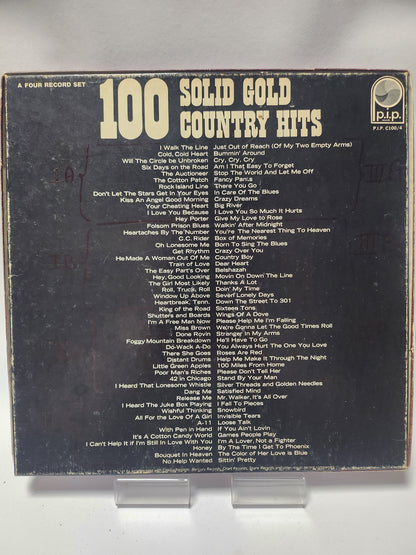 100 Solid Gold Country Hits 4 LP Vinyl