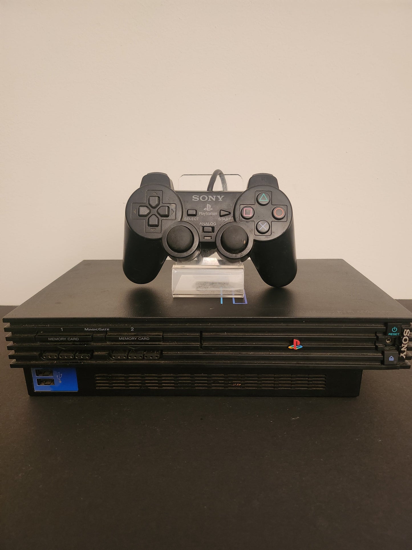 Zwarte Phat Playstation 2 (SCPH-30004) + Orginele Controller