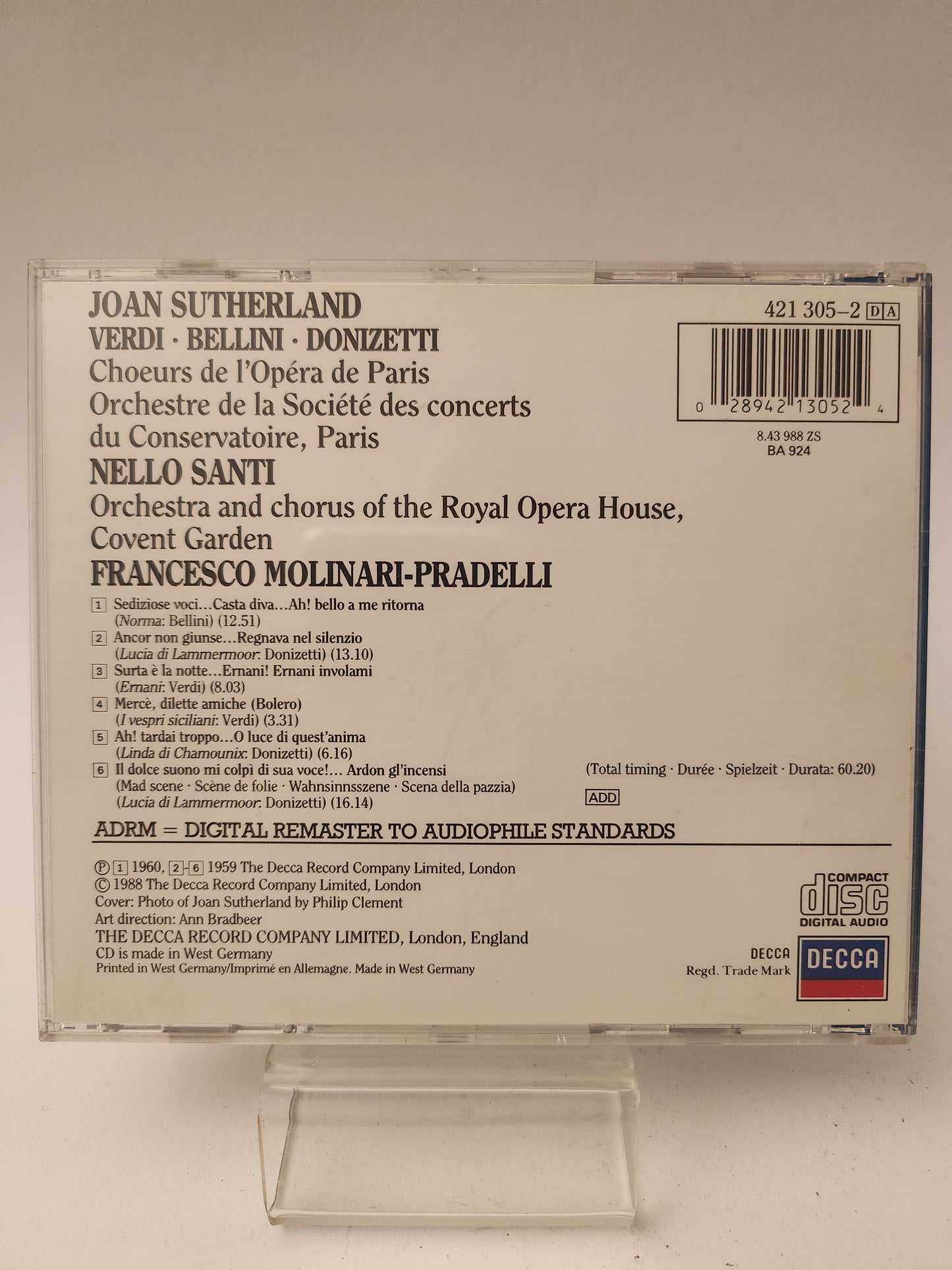 Joan Sutherland: Verdi/ Bellini/ Donizetti CD