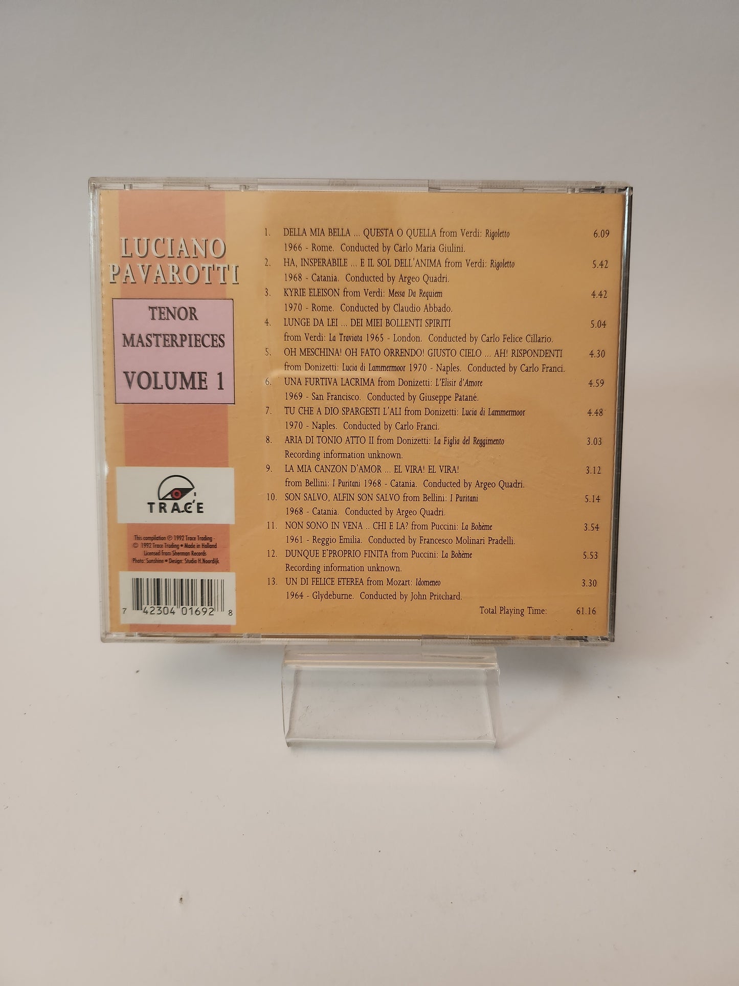 Luciano Pavarotti: Tenor Masterpieces Volume 1 CD