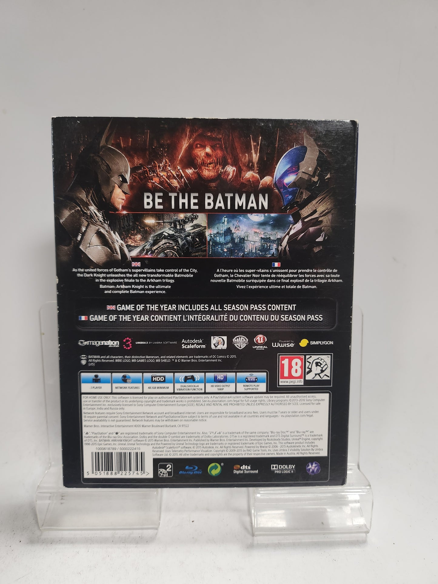 Batman Arkham Knight Game of the Year Edition Playstation 4